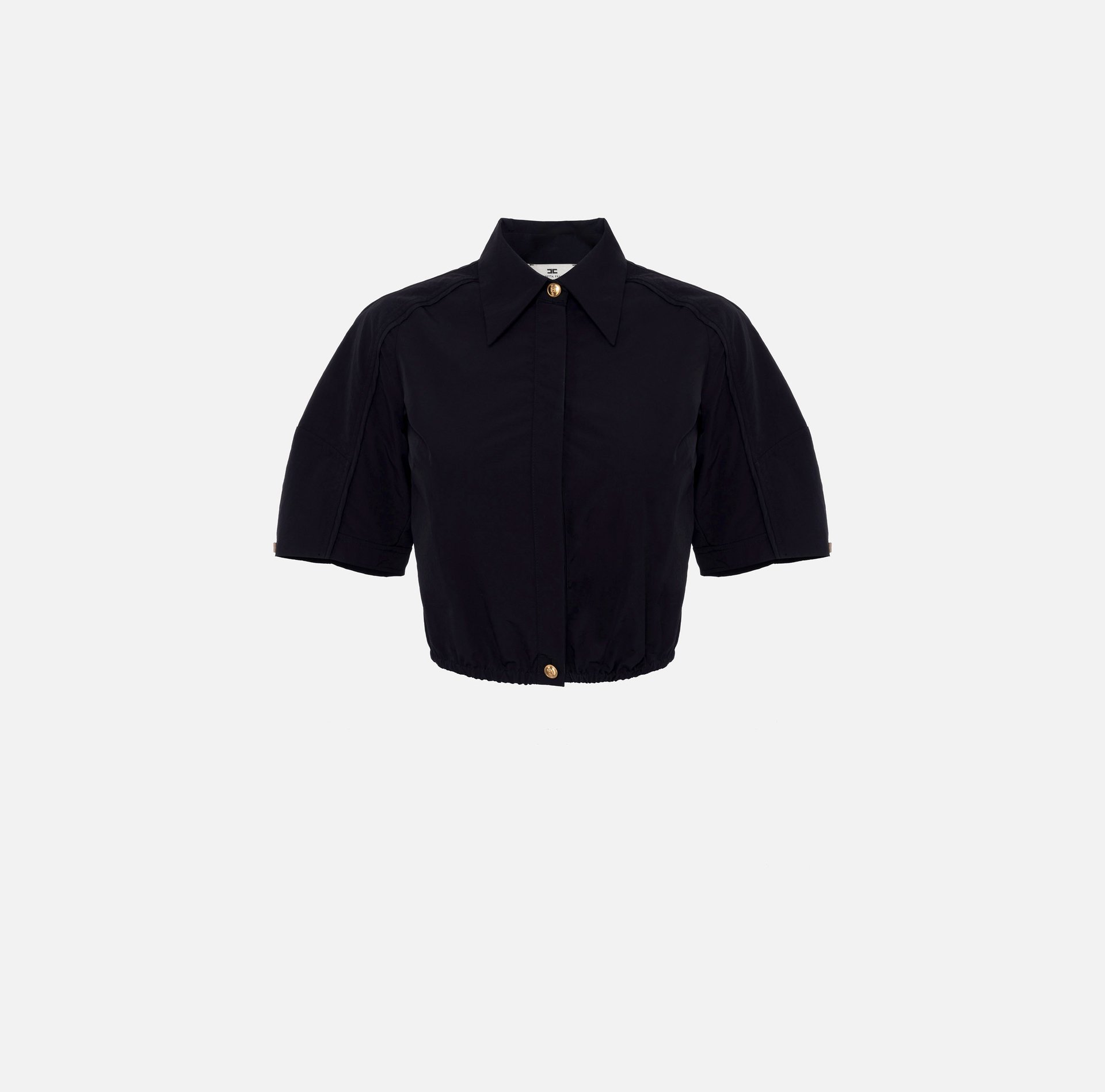 Camicia cropped in tessuto vela - ABBIGLIAMENTO - Elisabetta Franchi