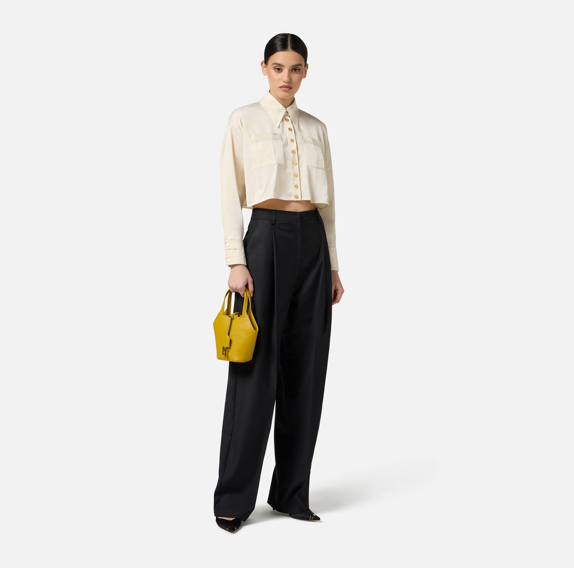 Chemise en tissu voile avec poches - Elisabetta Franchi