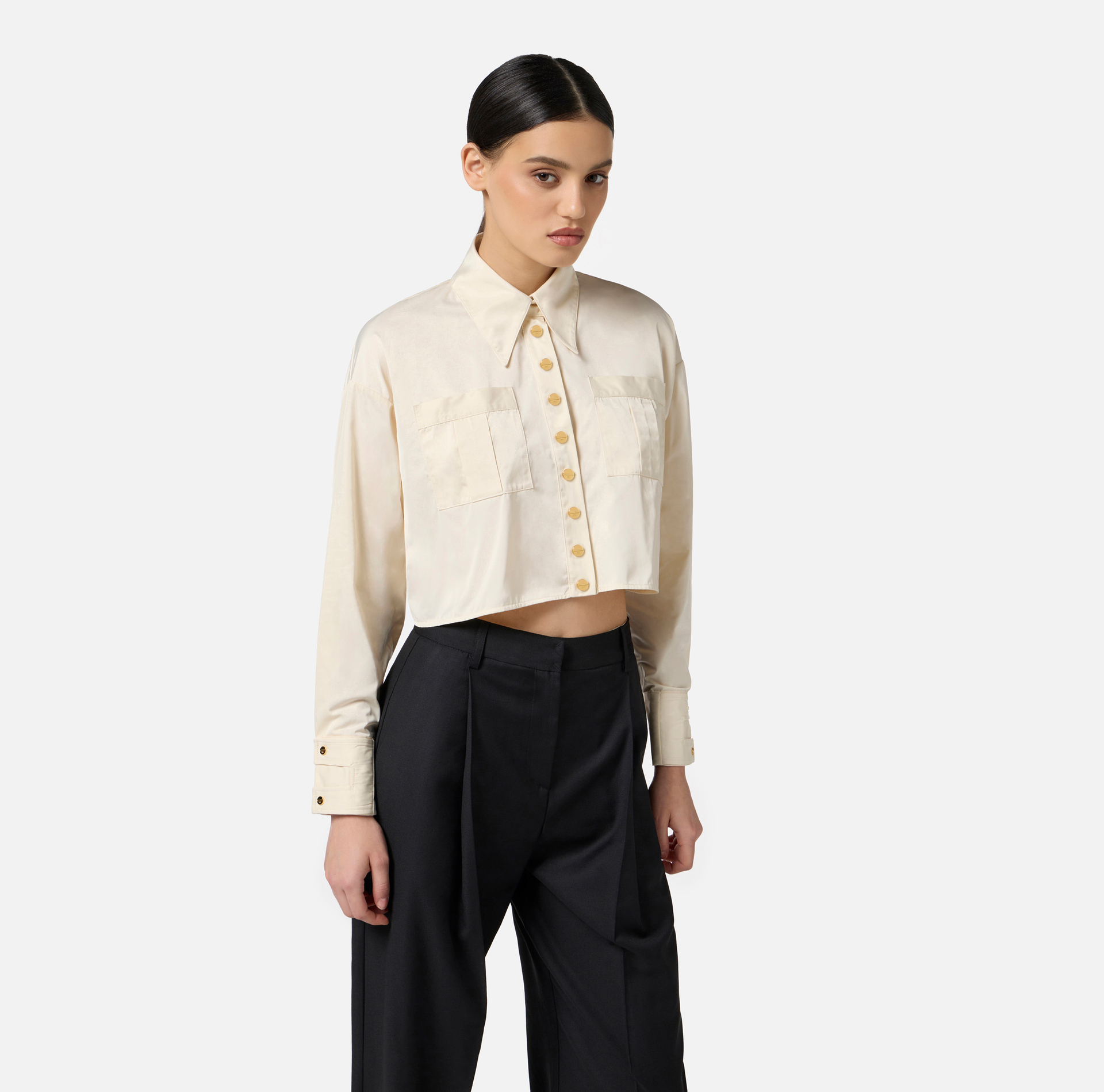 Chemise en tissu voile avec poches - Elisabetta Franchi