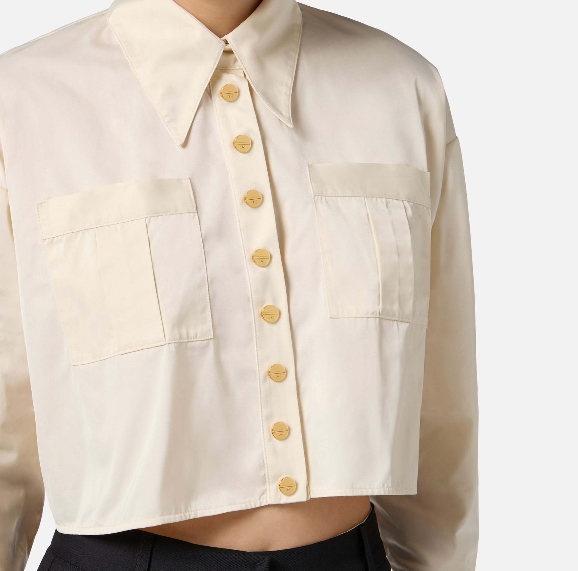 Chemise en tissu voile avec poches - Elisabetta Franchi