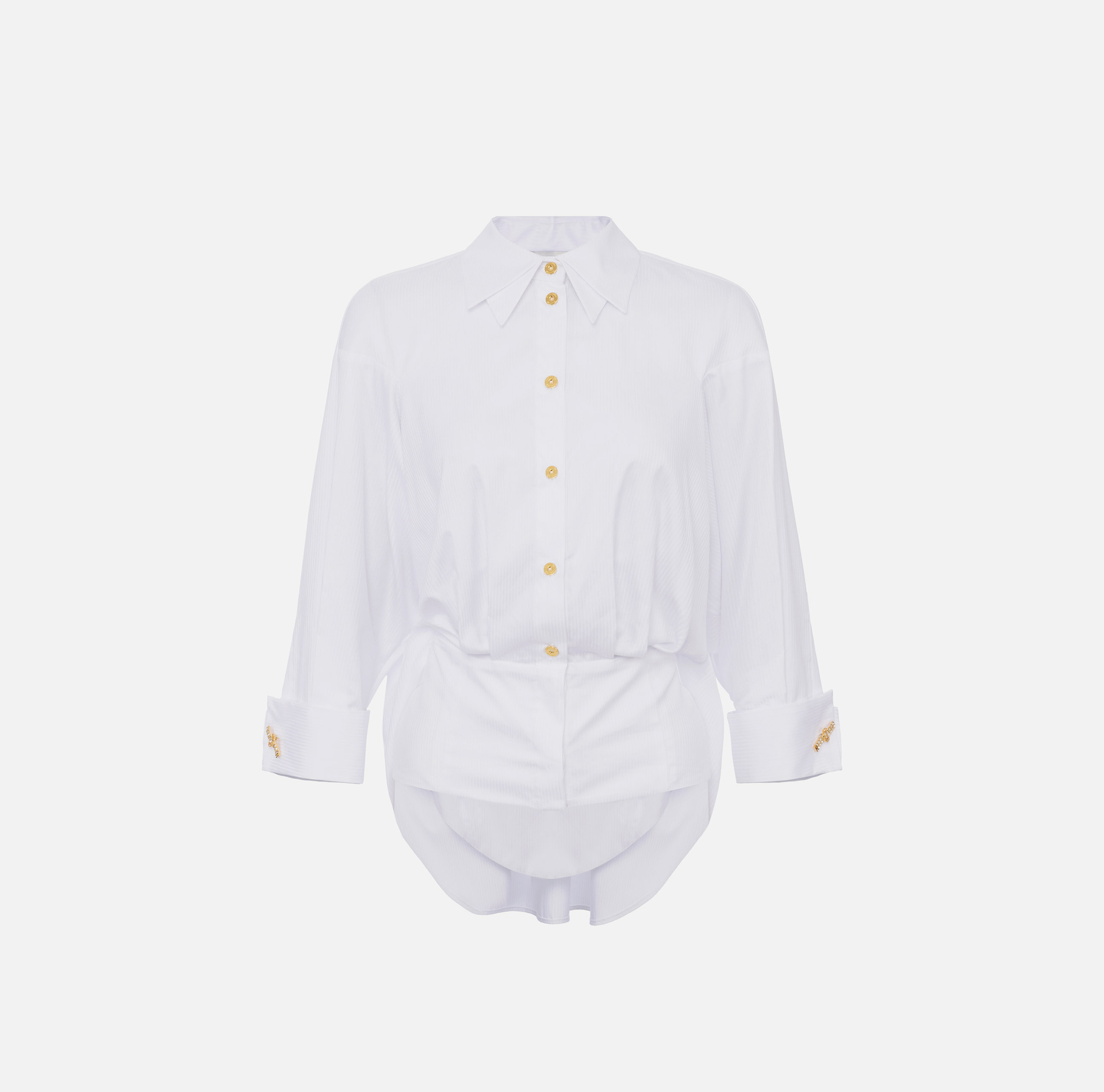Camisa de popelina de algodón jacquard - Elisabetta Franchi