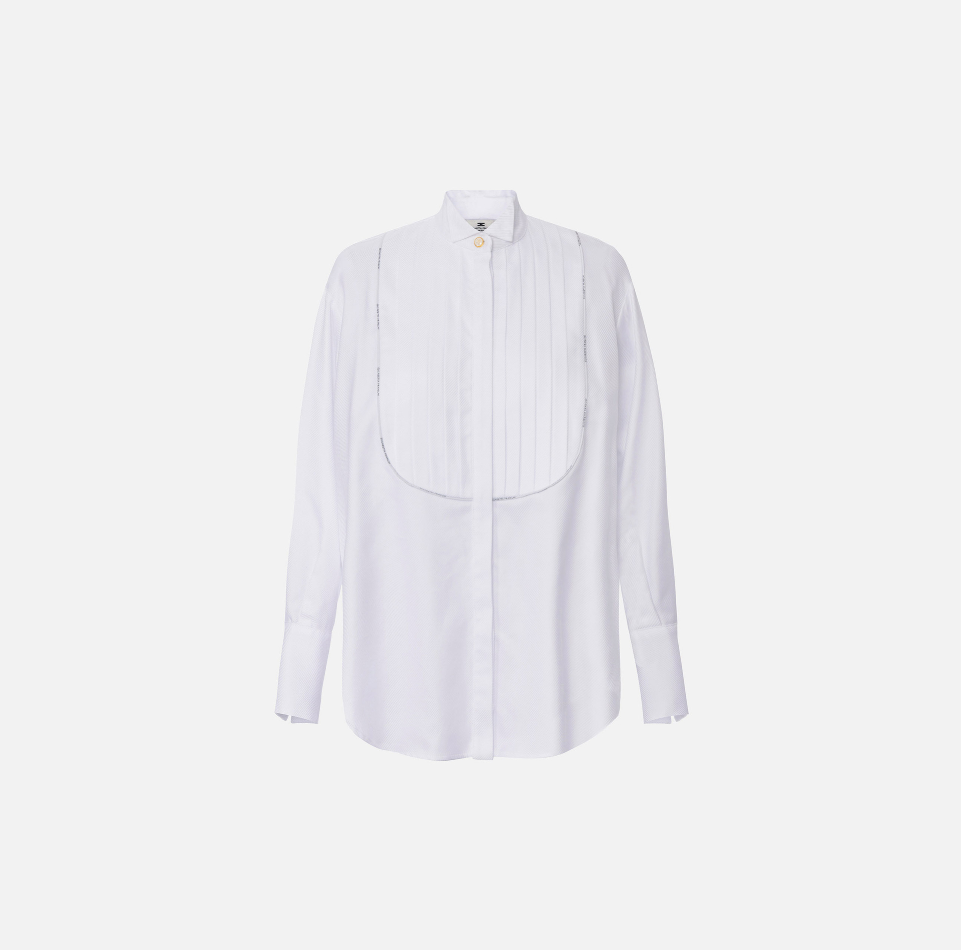 Baumwollhemd mit Smoking-Details - Elisabetta Franchi