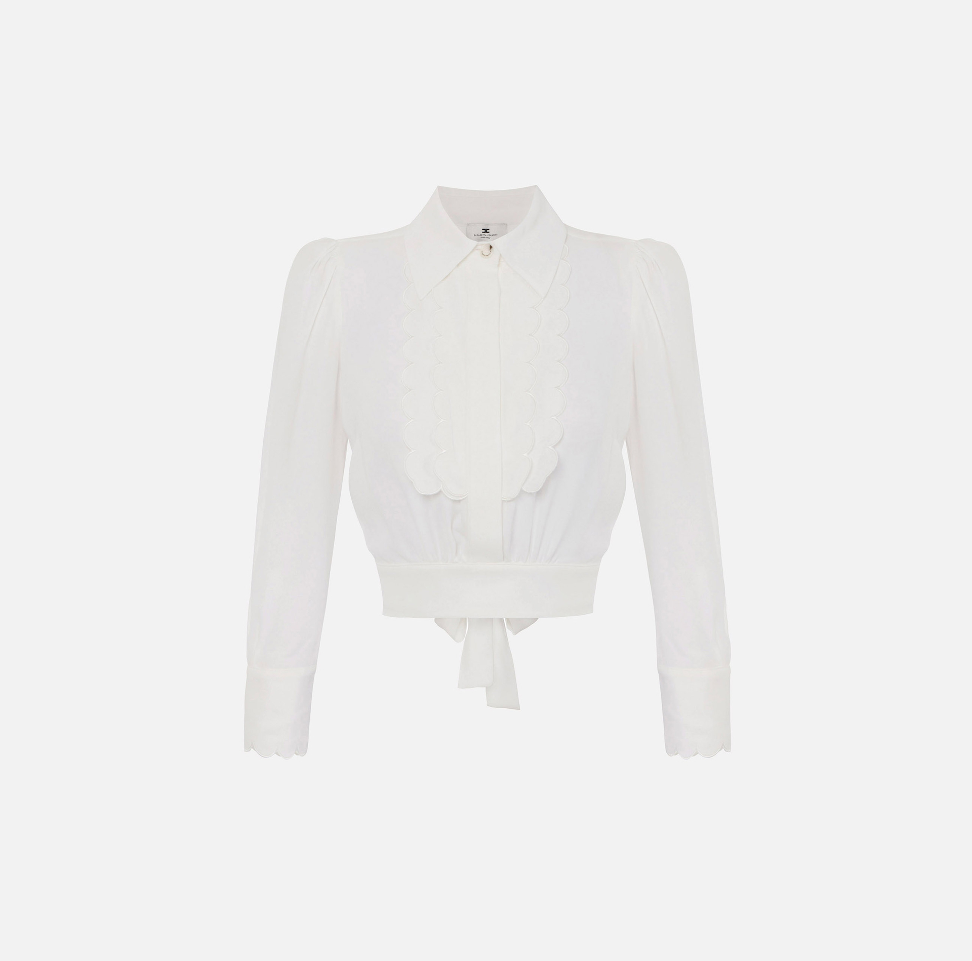 Camicia in viscosa con smerlo ricamato - ABBIGLIAMENTO - Elisabetta Franchi