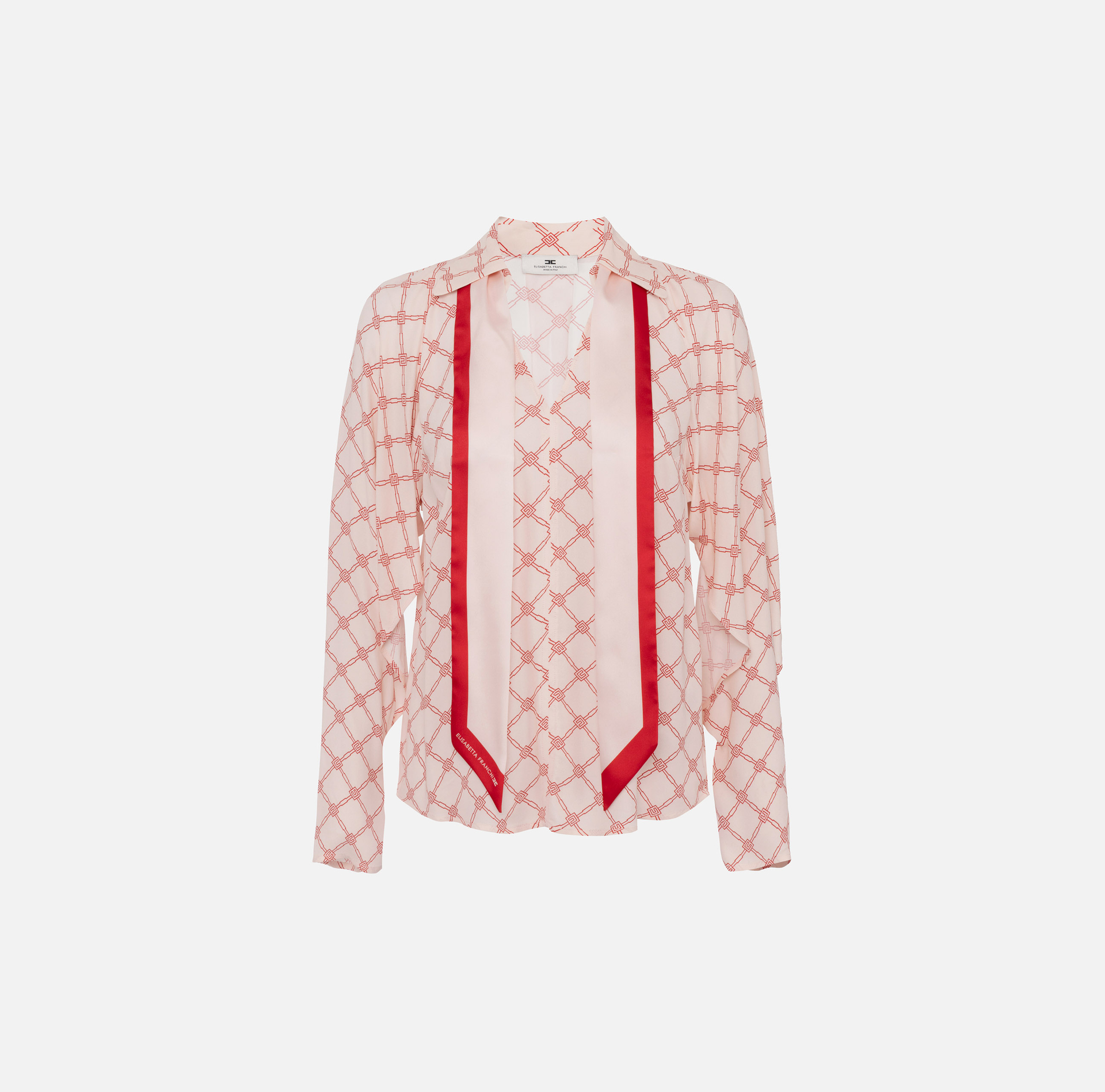 Camicia in georgette con stampa a losanghe - ABBIGLIAMENTO - Elisabetta Franchi