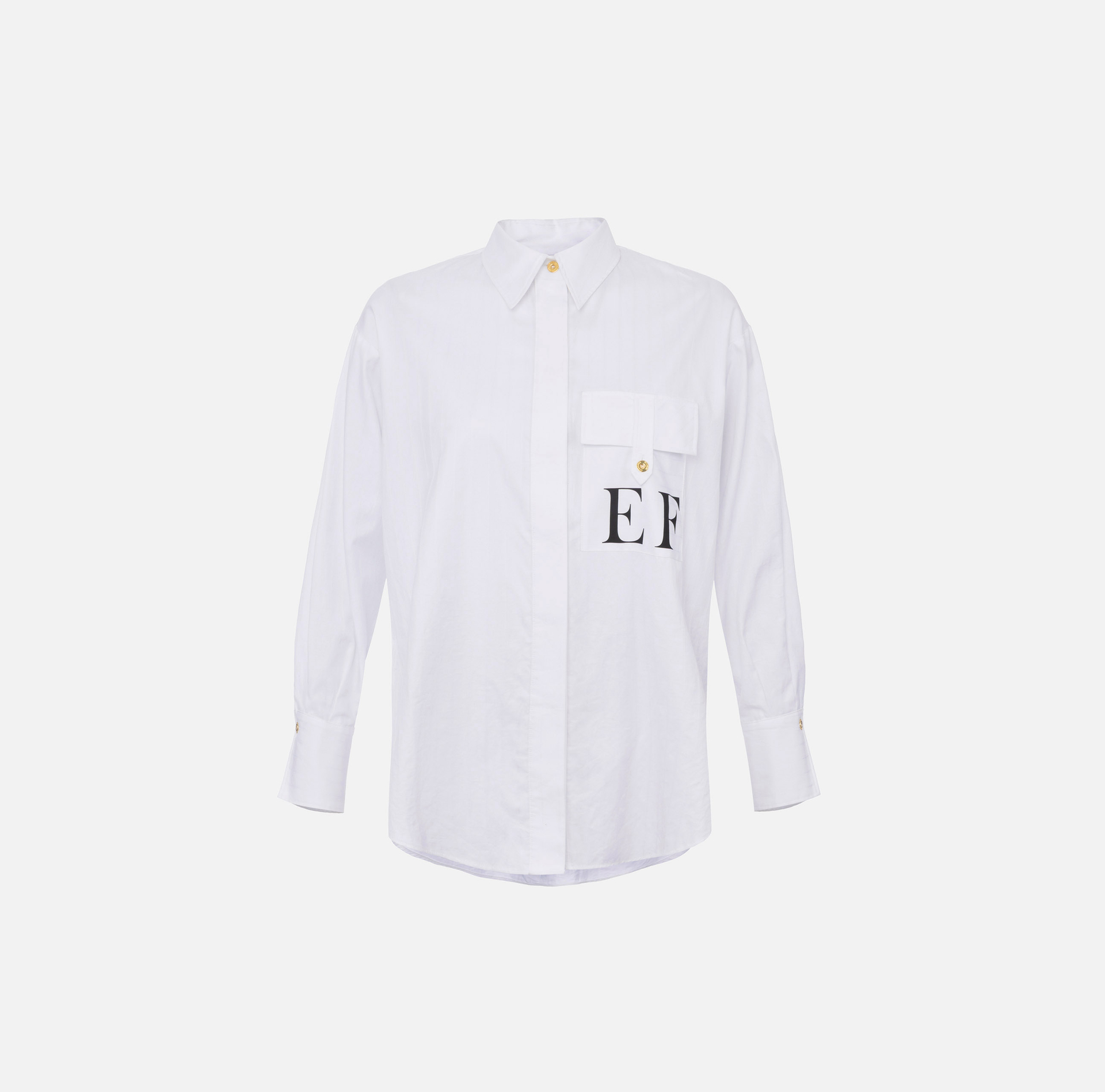 Chemise en popeline de coton à rayures - Elisabetta Franchi