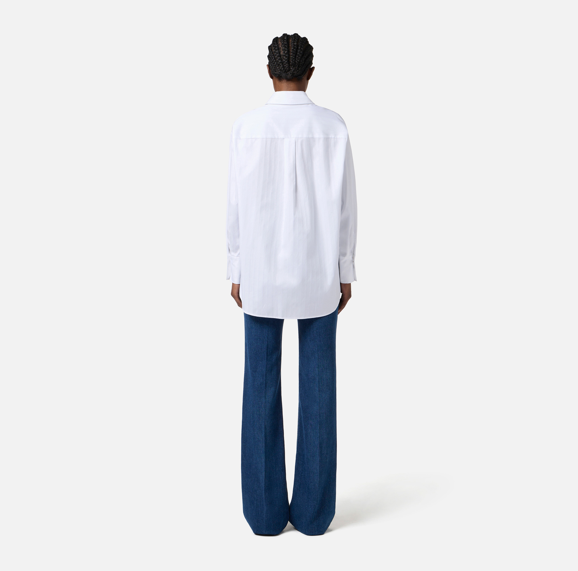 Chemise en popeline de coton à rayures - Elisabetta Franchi