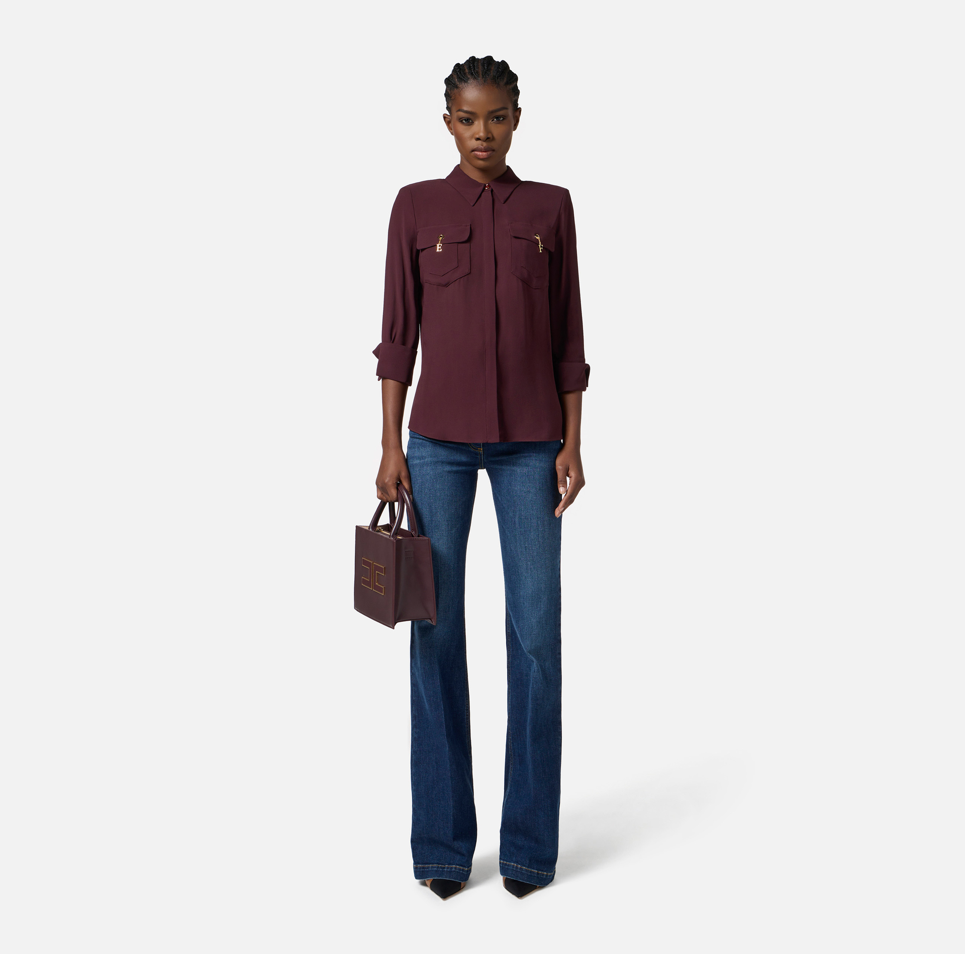 Blouse in viscose Georgette fabric - Elisabetta Franchi