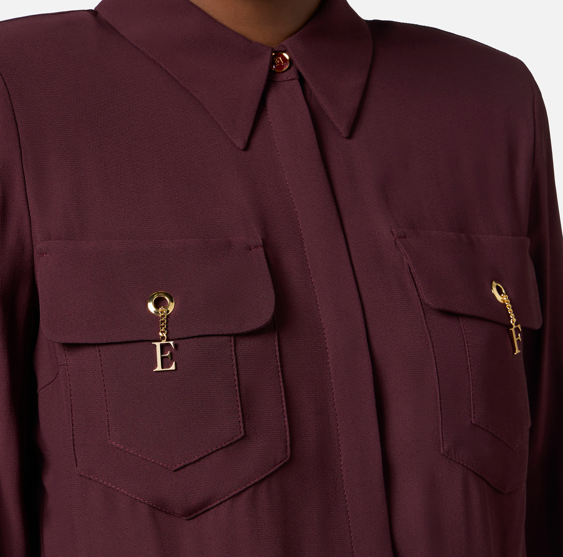 Blouse in viscose Georgette fabric - Elisabetta Franchi