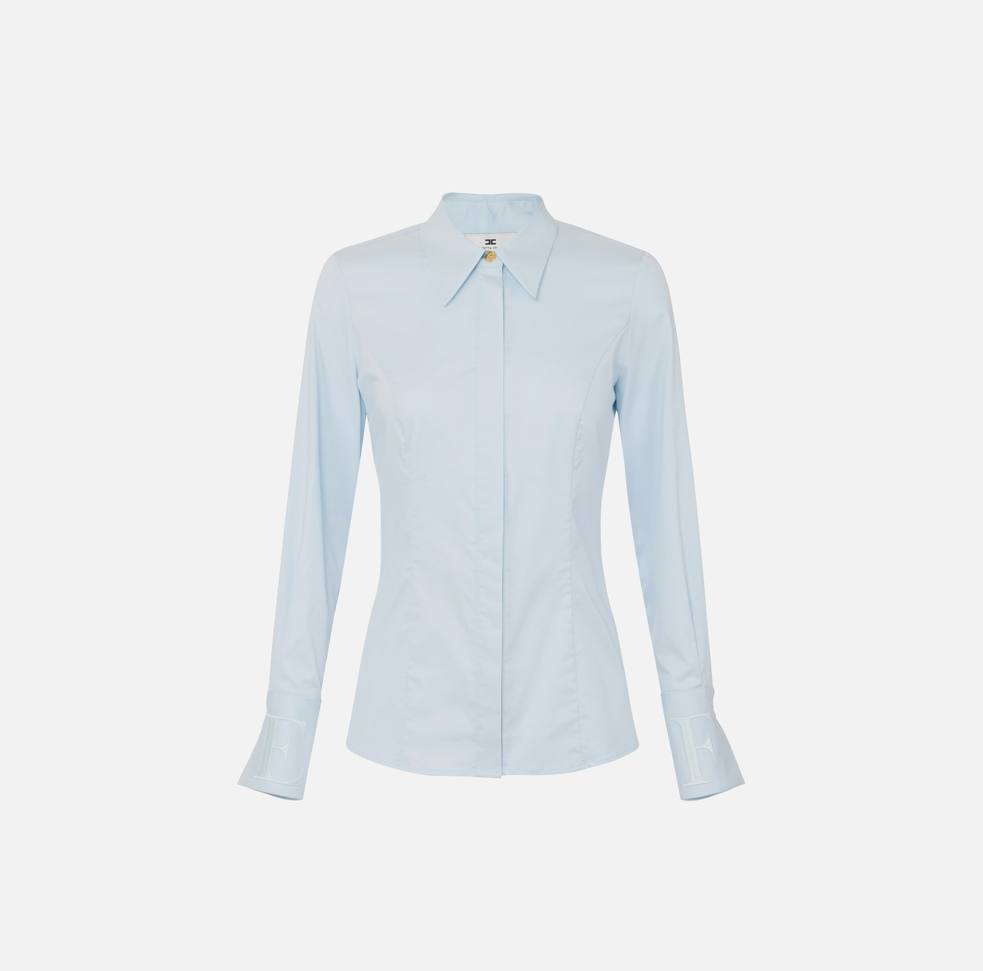 Camicia in misto cotone con polsi logati - Elisabetta Franchi
