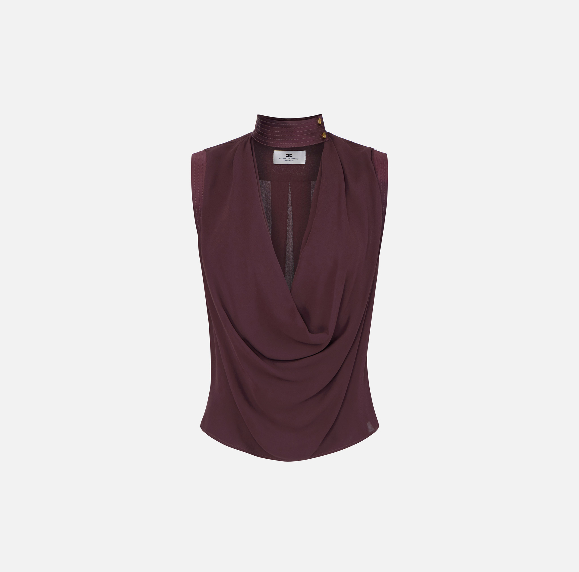 Top in georgette di viscosa