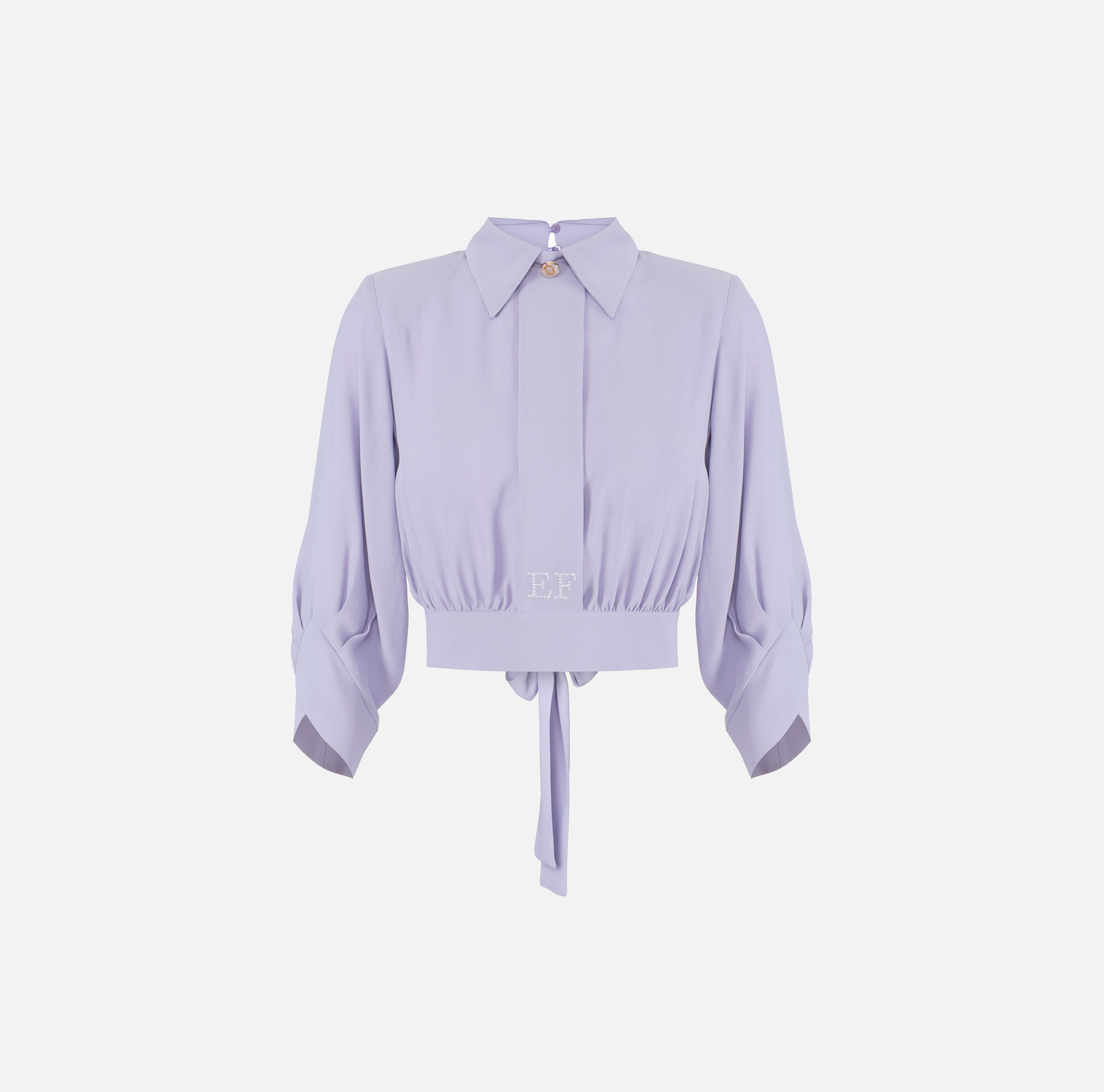 Camisa de georgette con fajín - Elisabetta Franchi