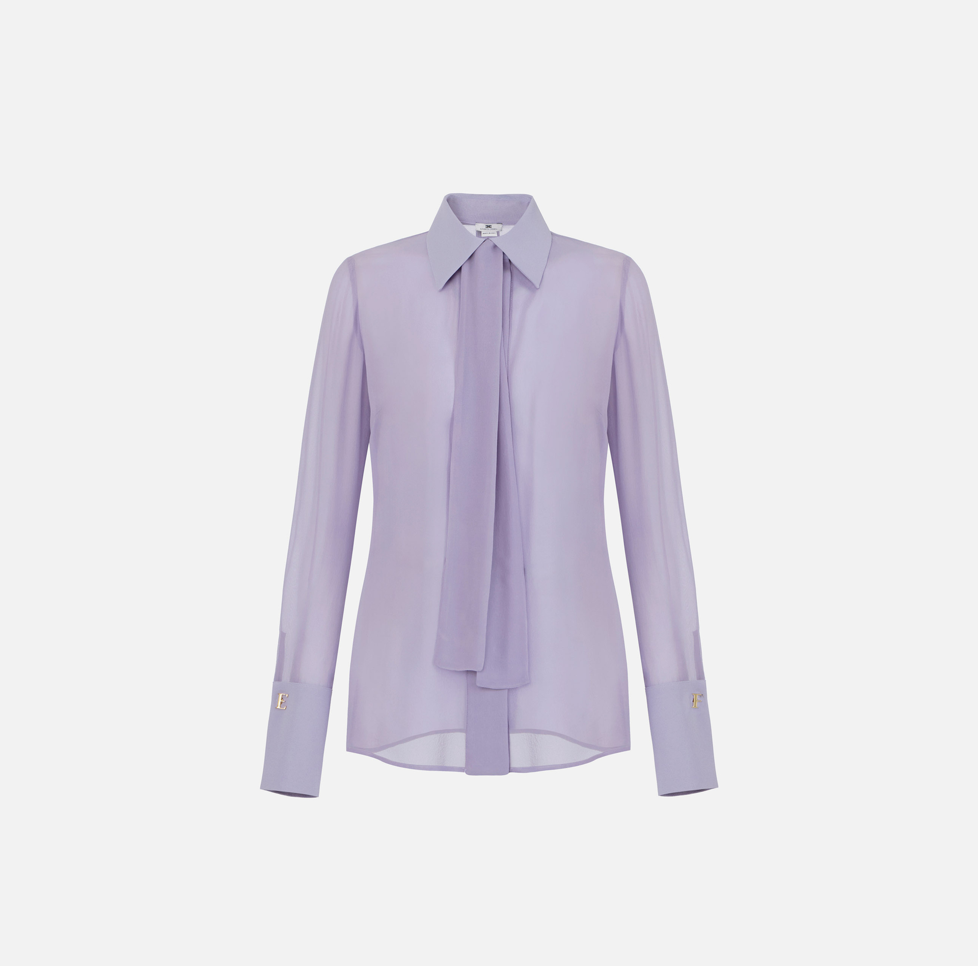 Koszula z żorżety i krepy z szarfą - Elisabetta Franchi