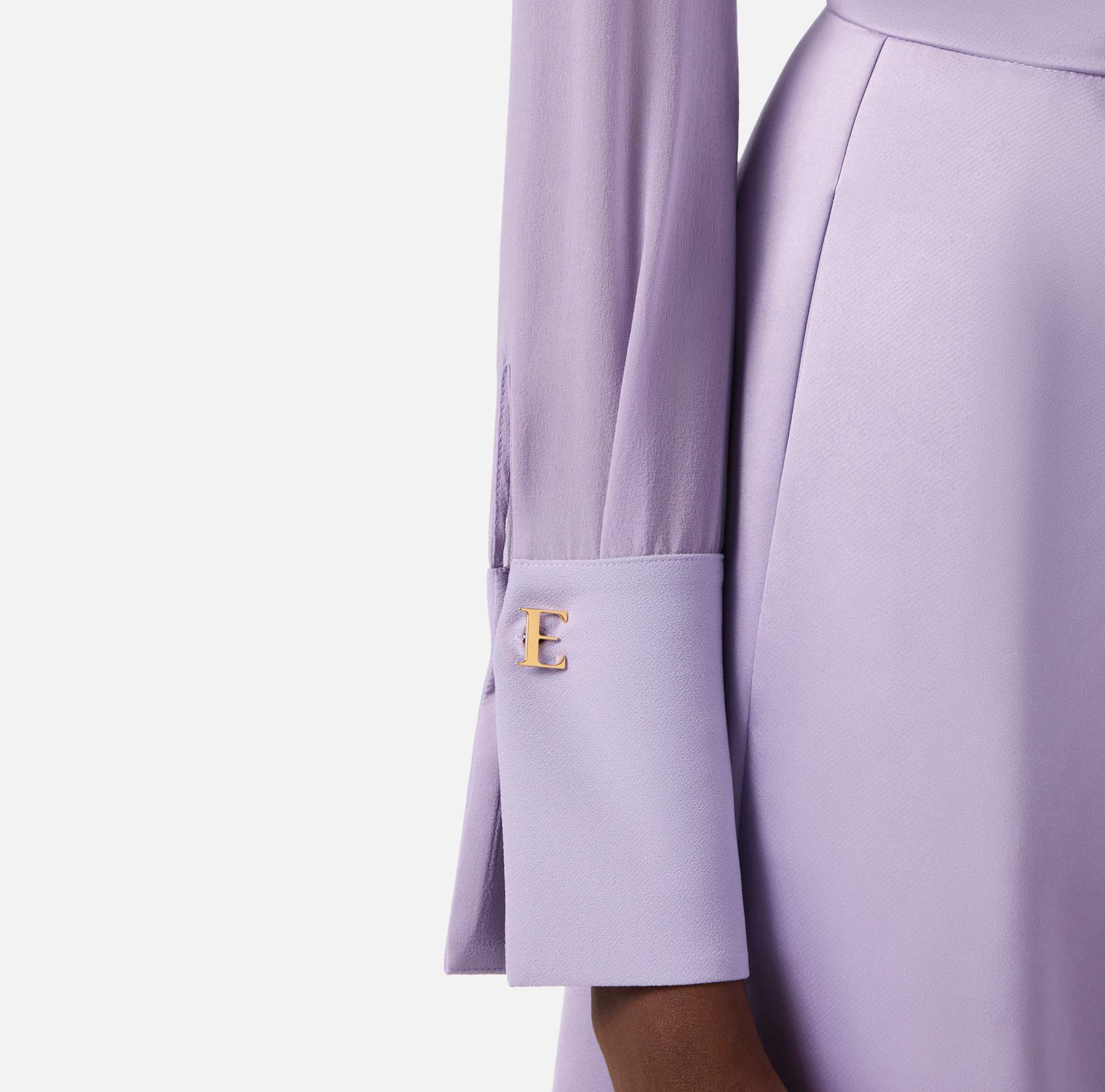 Koszula z żorżety i krepy z szarfą - Elisabetta Franchi