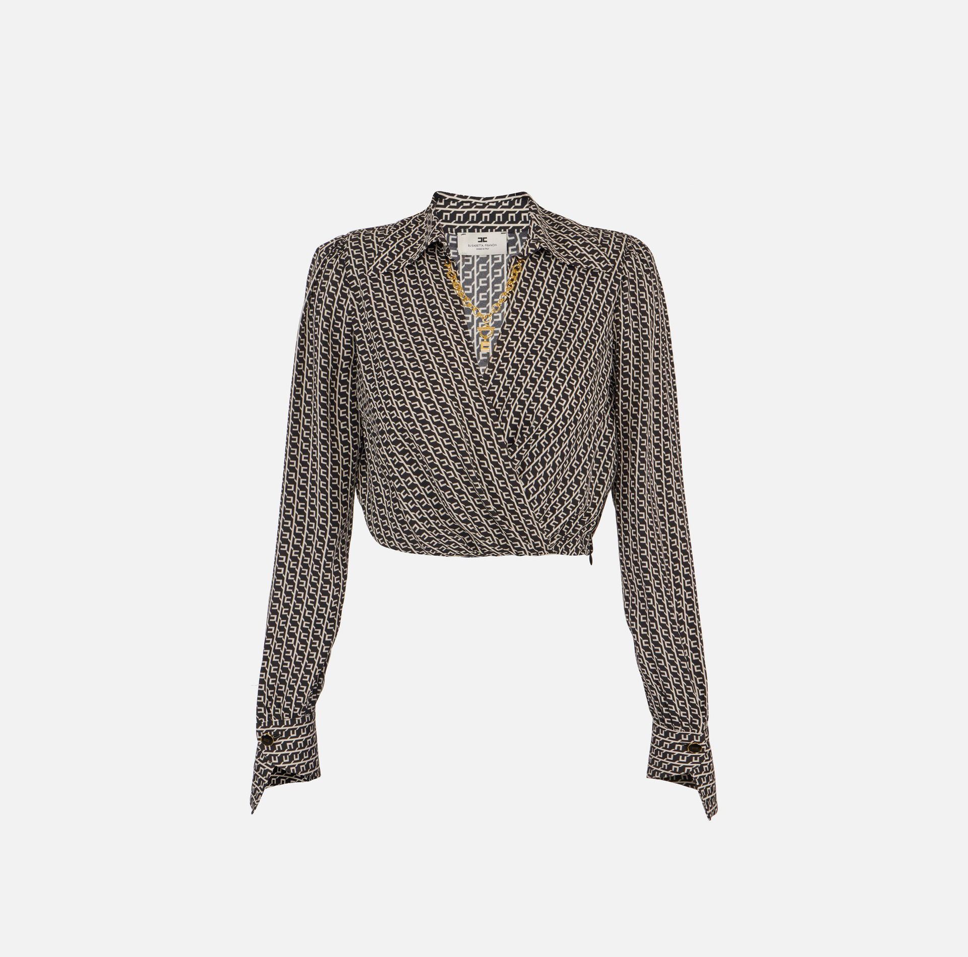 Georgette shirt with geometric print - Elisabetta Franchi