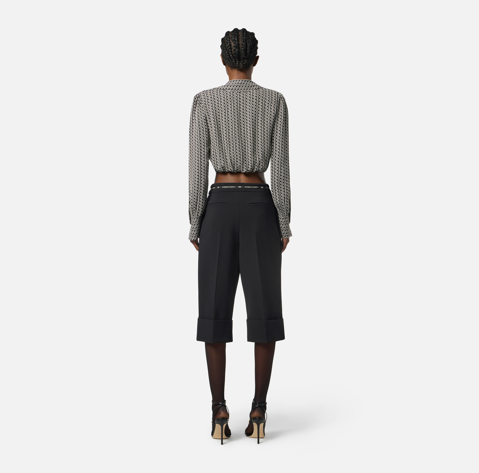 Georgette shirt with geometric print - Elisabetta Franchi