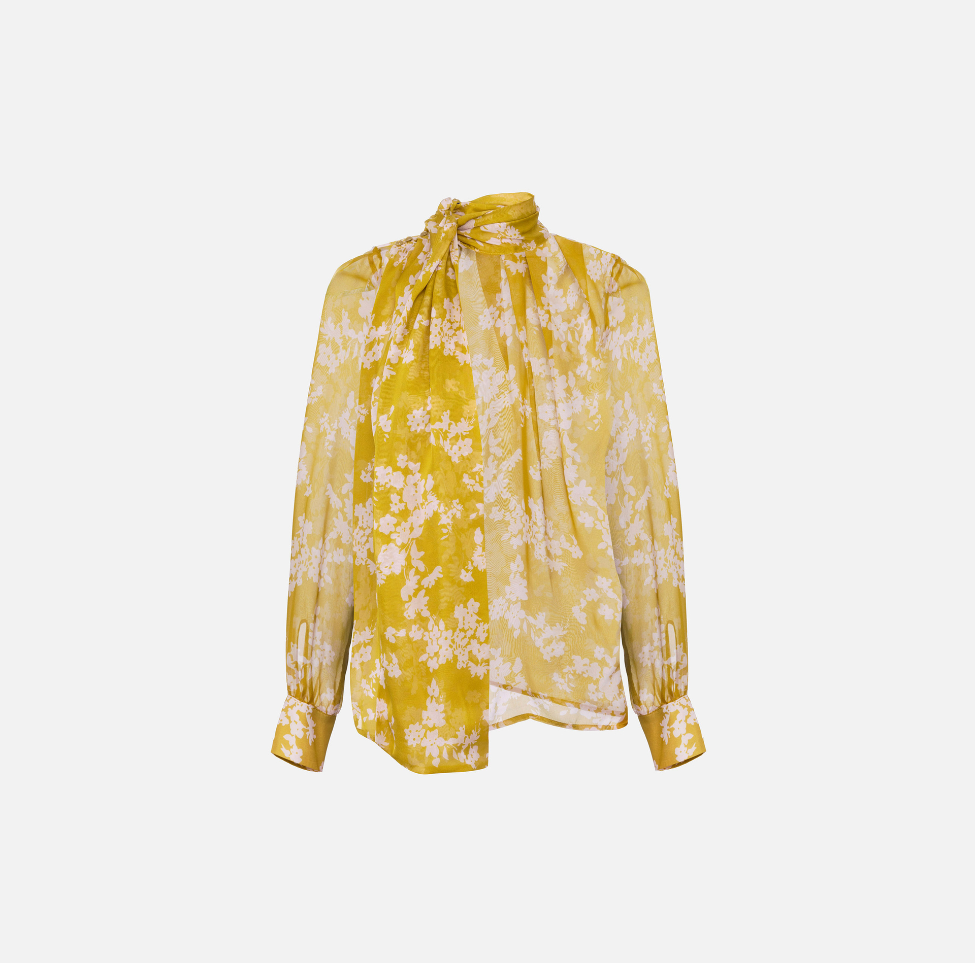 Blusa stampata in voile di seta - ABBIGLIAMENTO - Elisabetta Franchi