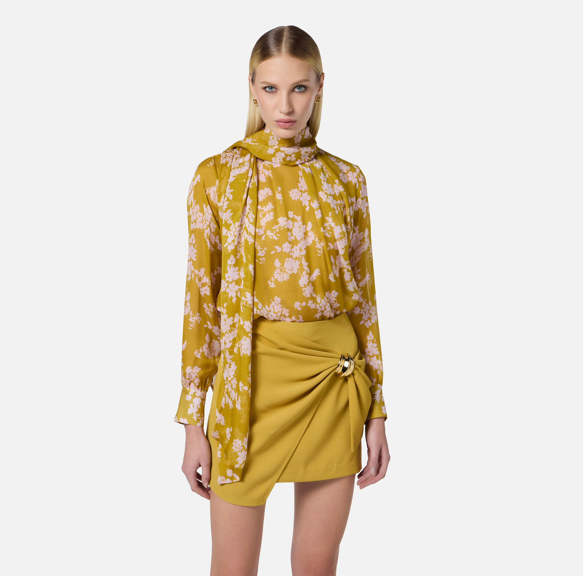 Blusa stampata in voile di seta - Elisabetta Franchi