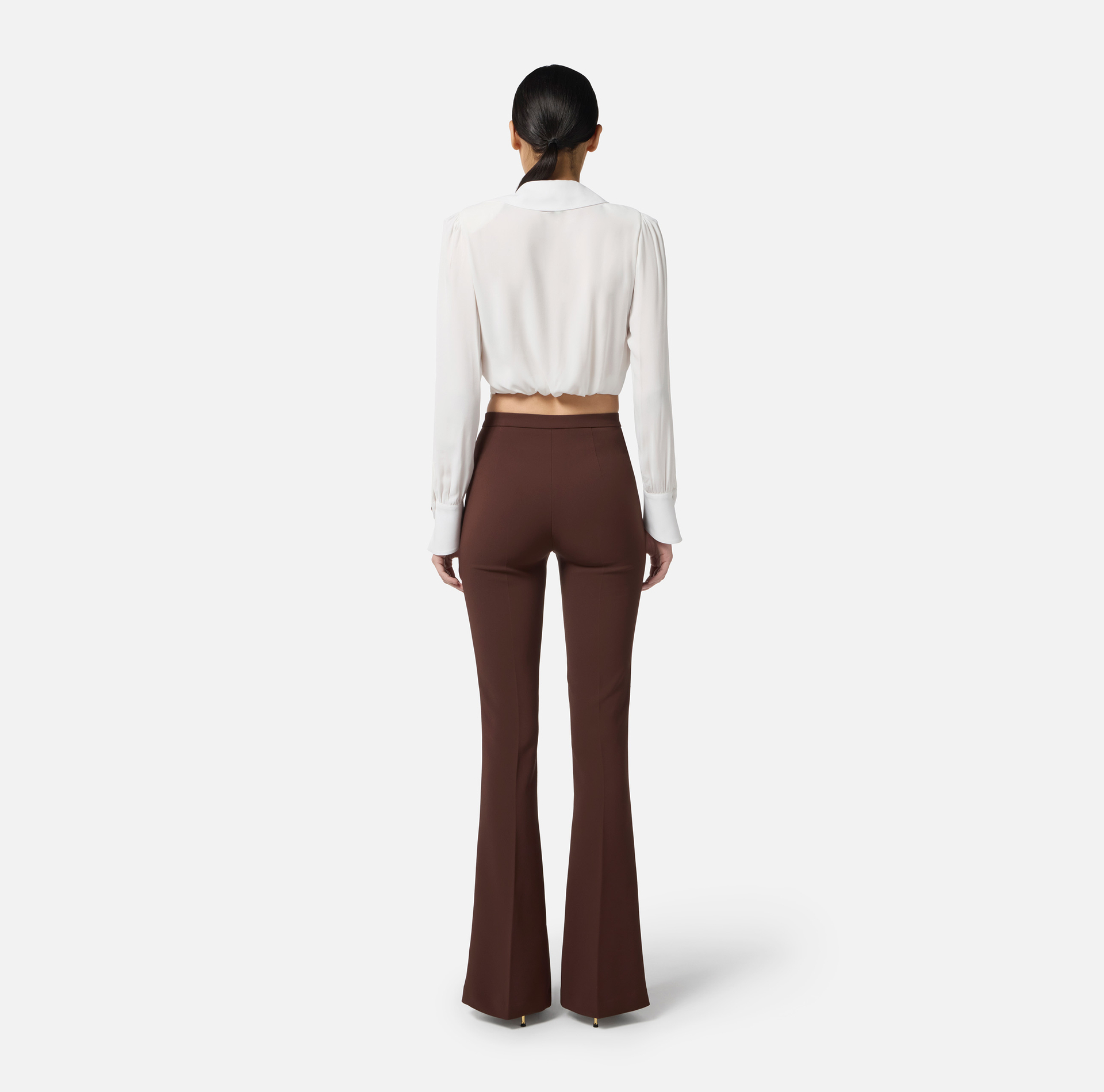 Blouse in georgette fabric with jewel detail - Elisabetta Franchi
