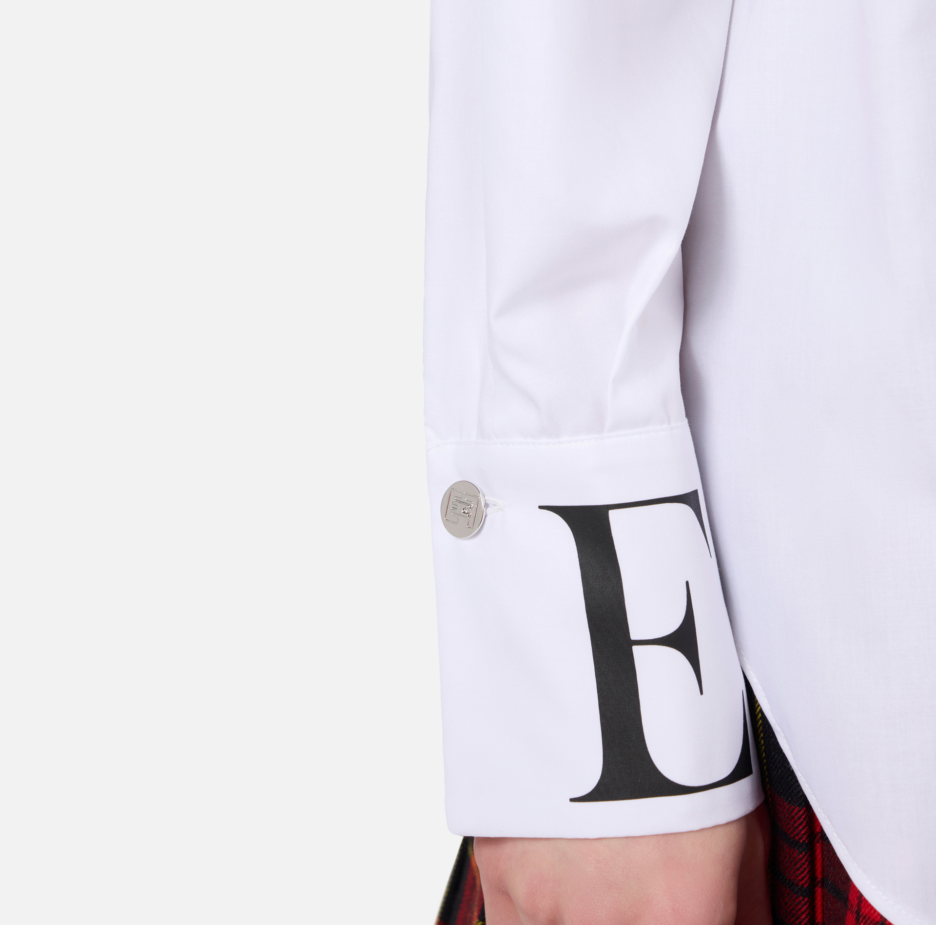 Camicia in popeline con logo sui polsi - Elisabetta Franchi