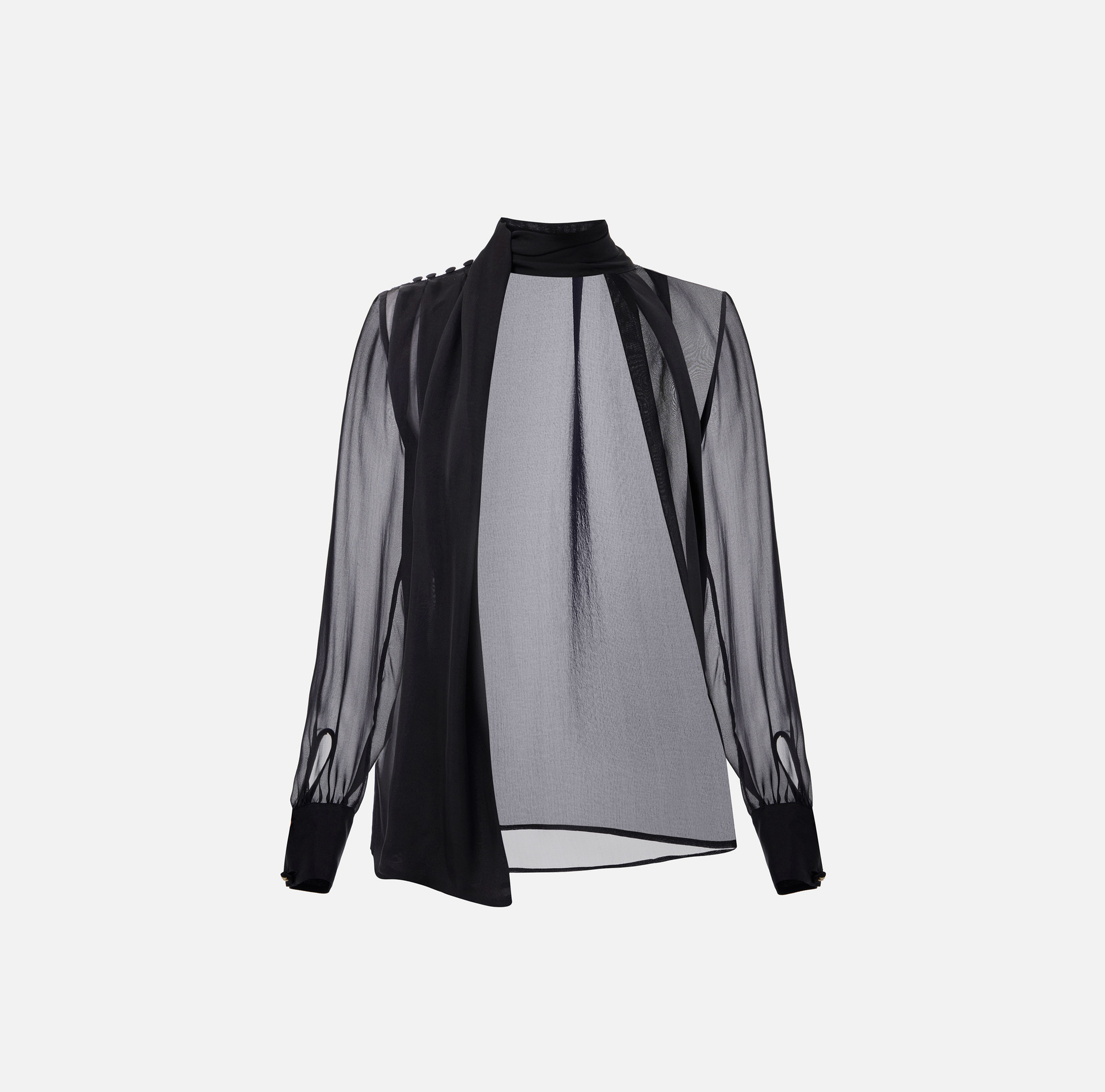 Camicia in voile di seta con sciarpa - Elisabetta Franchi