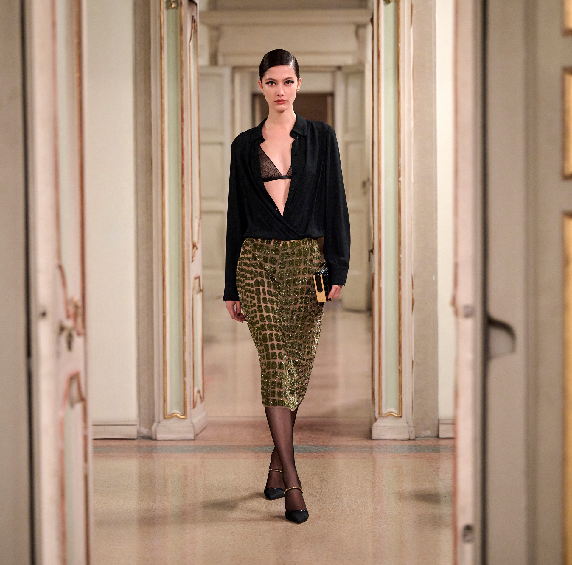Bodysuit in Georgette fabric - Elisabetta Franchi