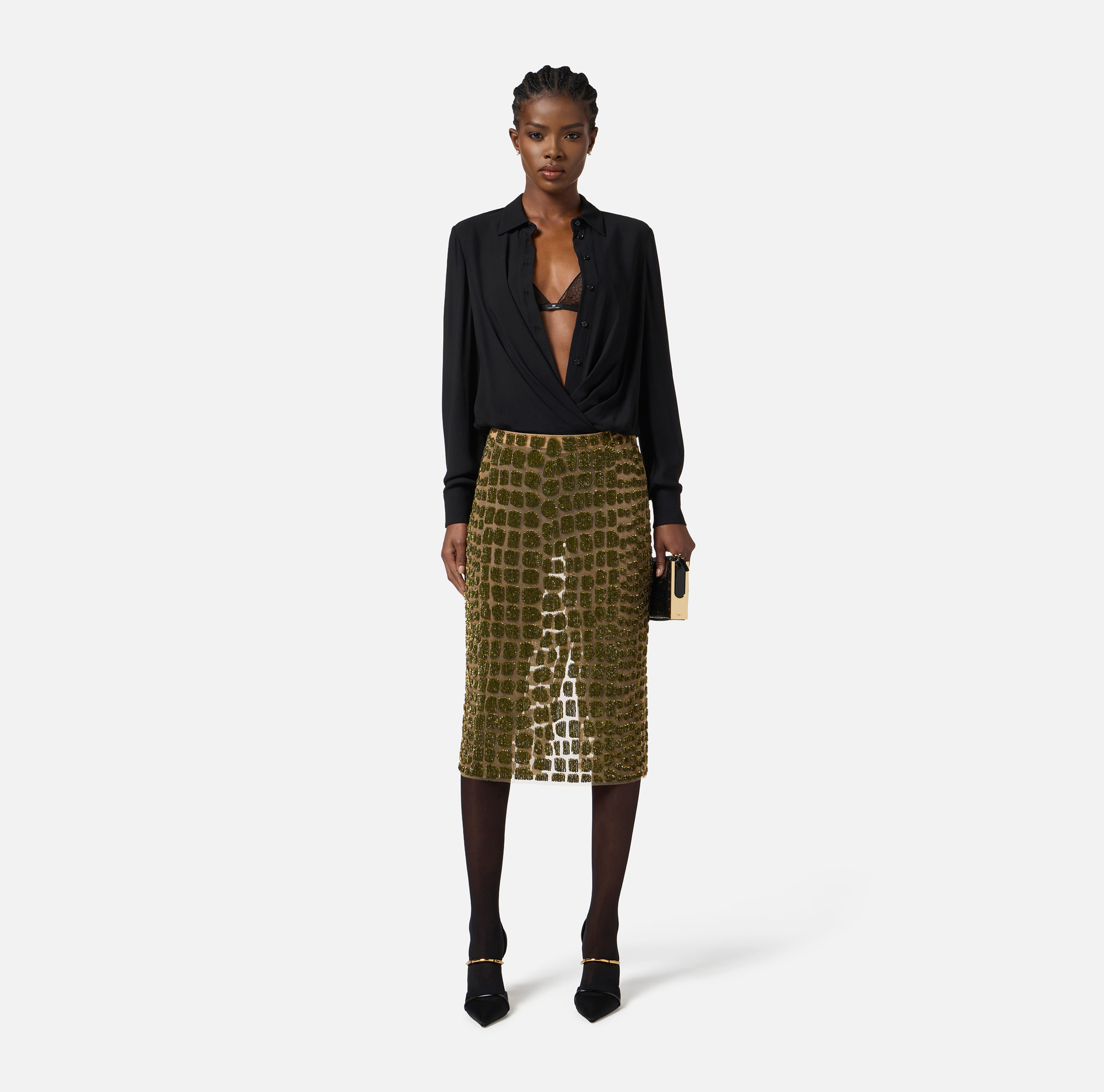 Bodysuit in Georgette fabric - Elisabetta Franchi