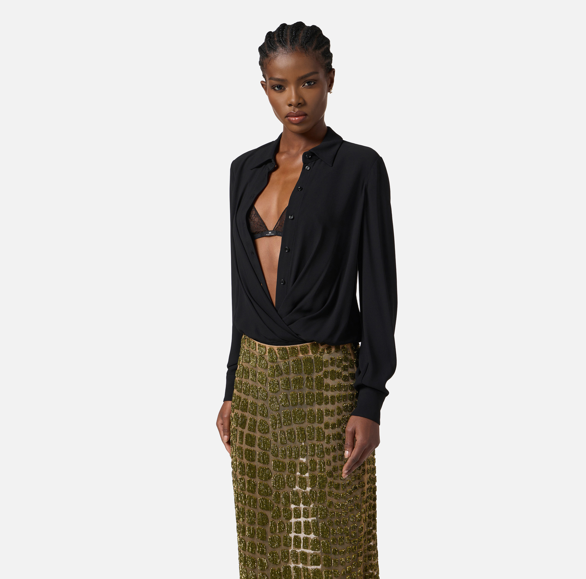 Bodysuit in Georgette fabric - Elisabetta Franchi