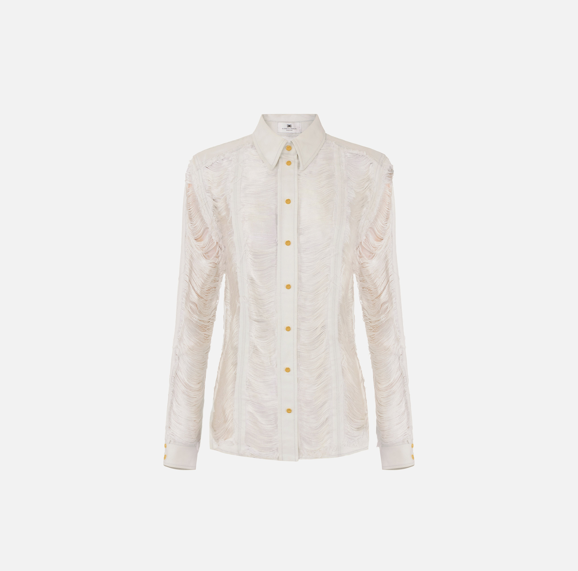 Camicia in denim con frange