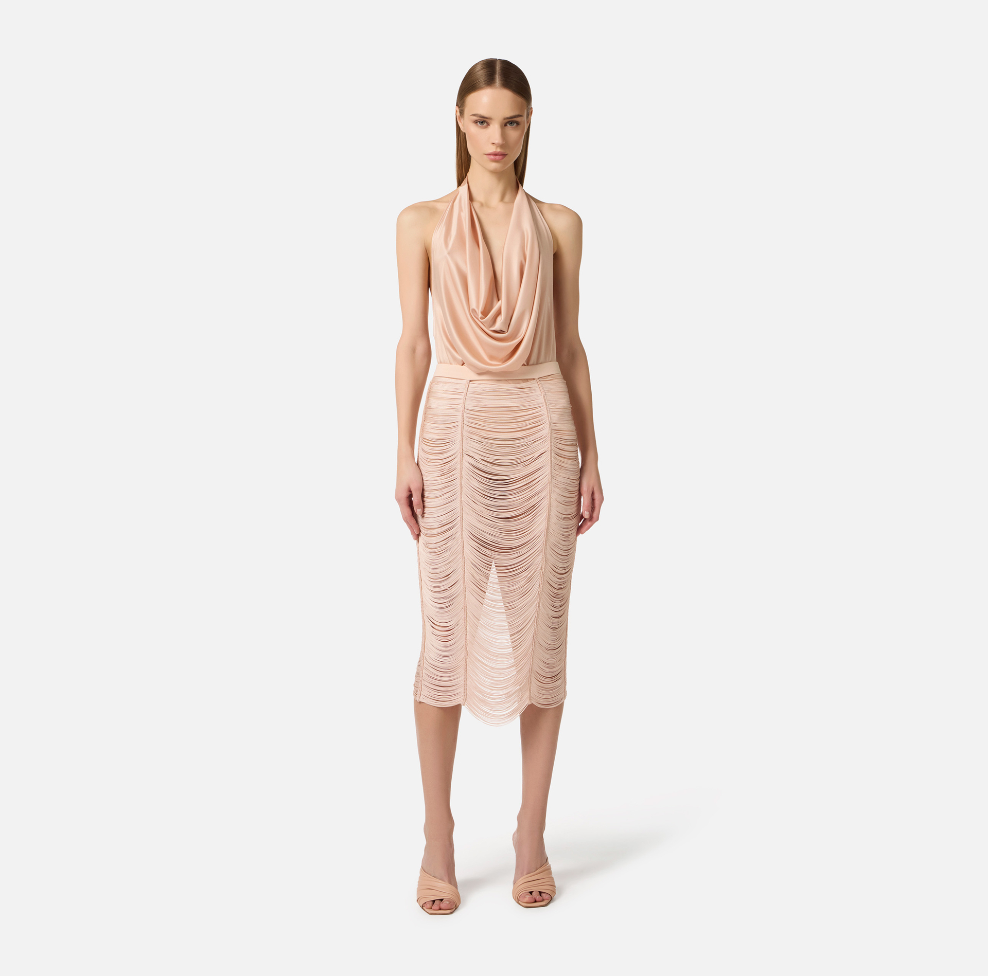 Top in shiny viscose jersey fabric - Elisabetta Franchi