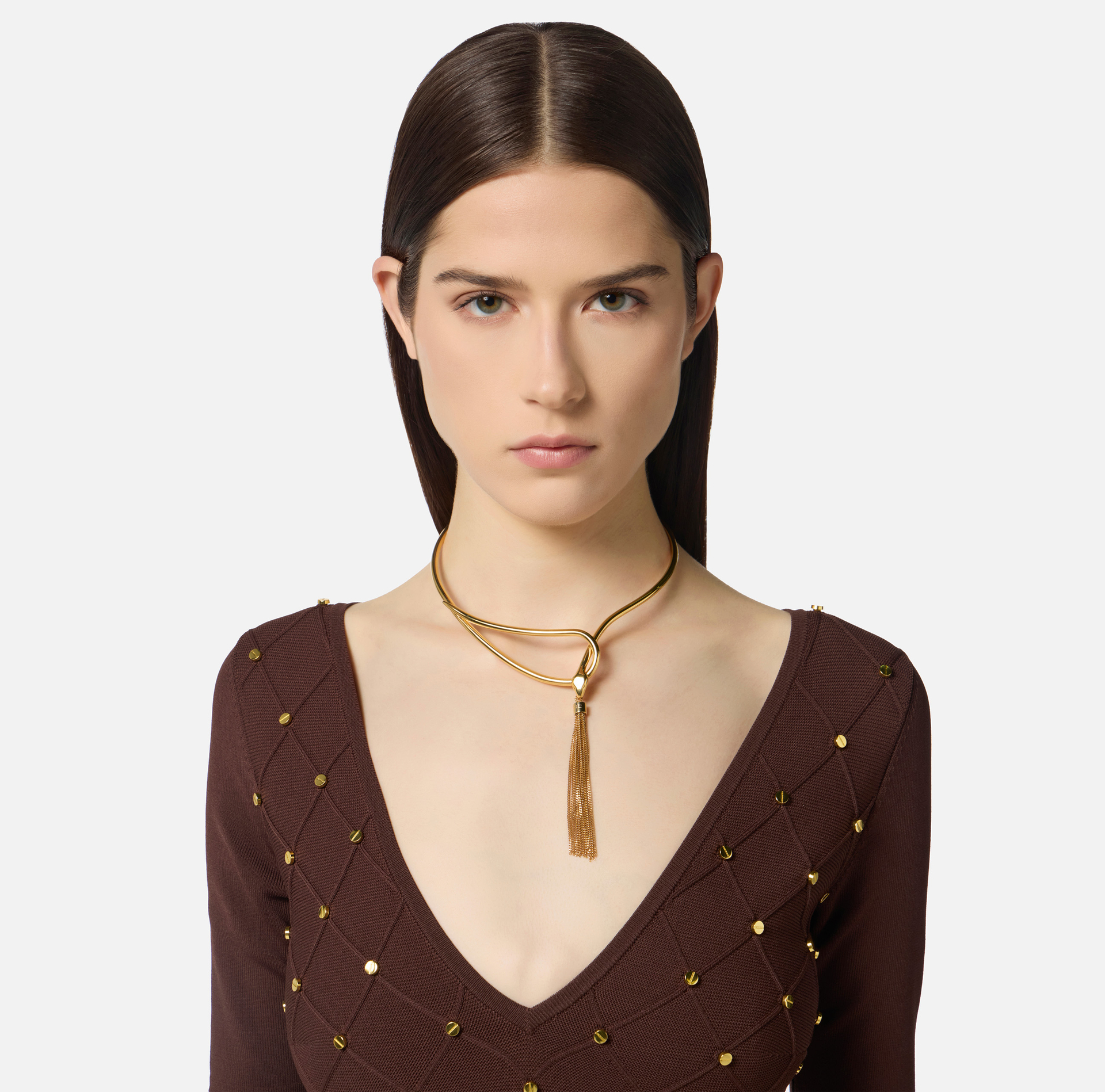Collar con serpiente y borla - Elisabetta Franchi
