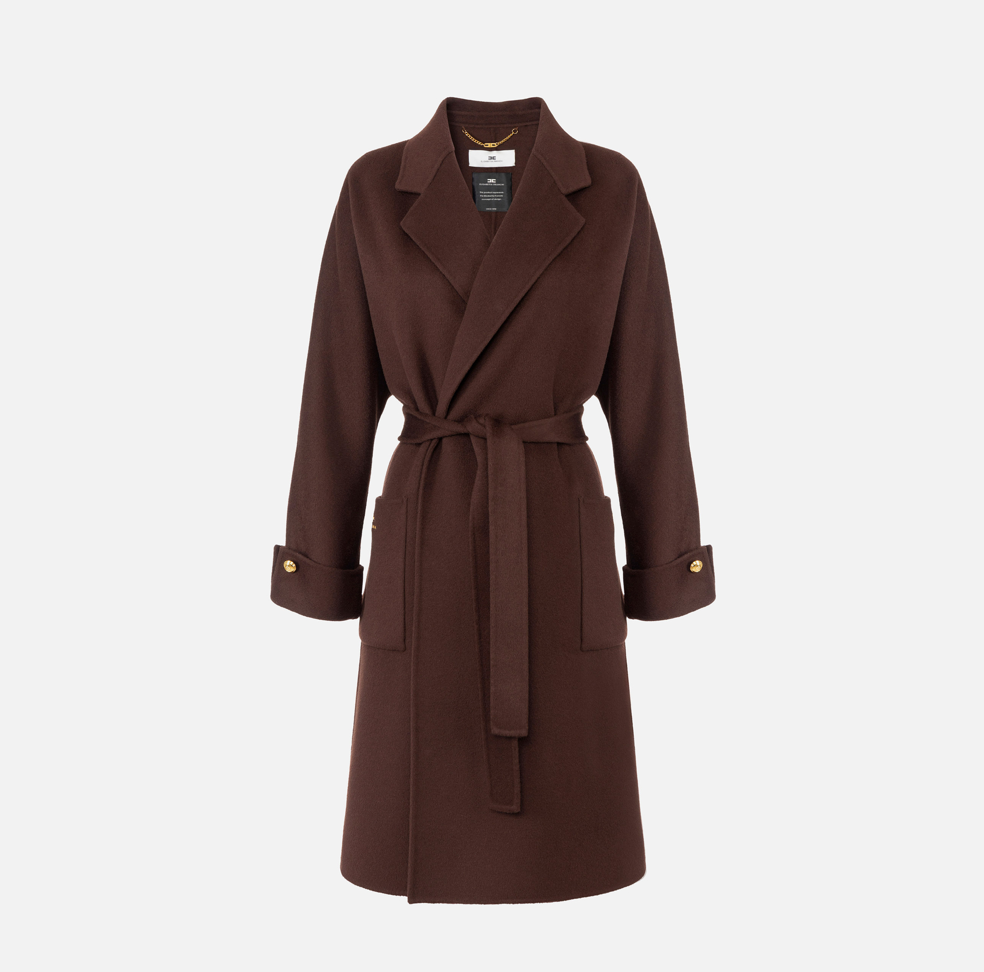 Coat in double wool blend cloth - Elisabetta Franchi