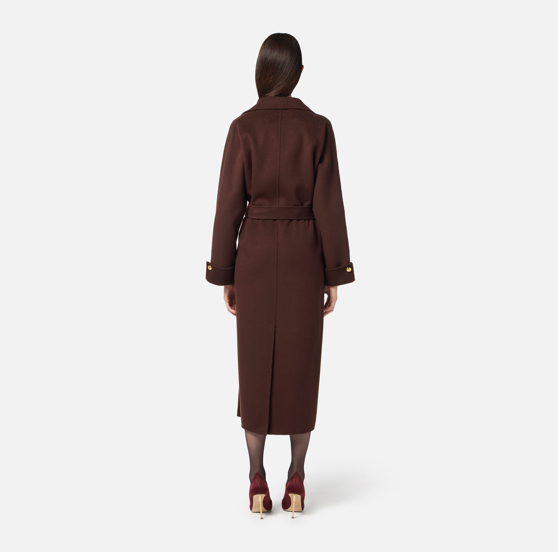 Coat in double wool blend cloth - Elisabetta Franchi