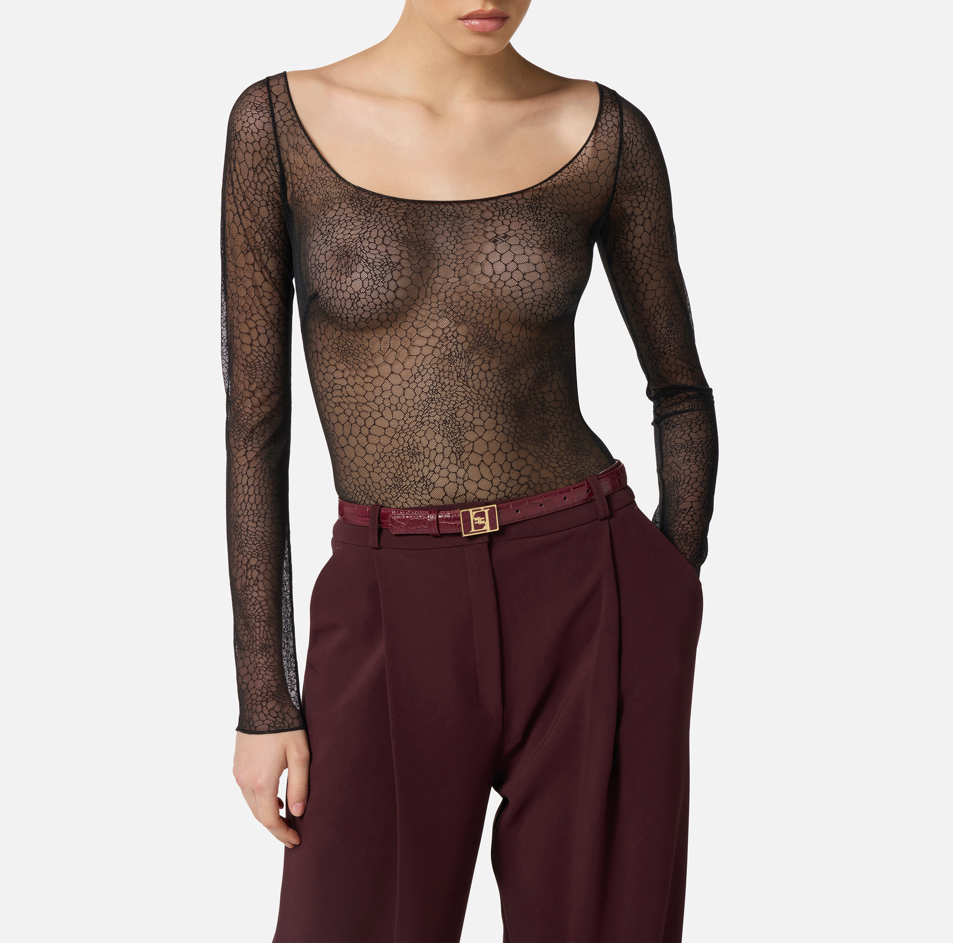 Cintura con logo - Elisabetta Franchi