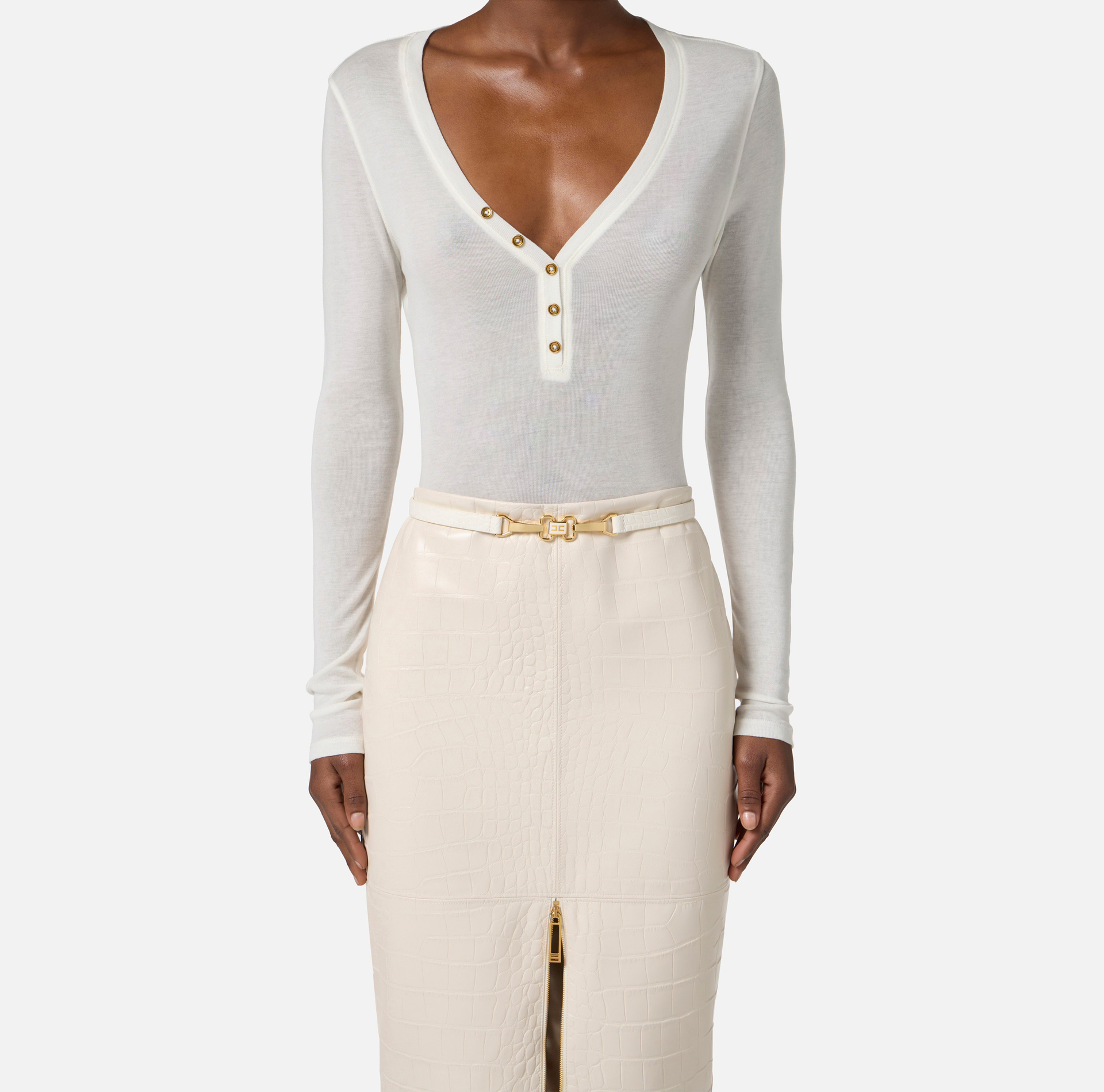 Belt with jewel horsebit - Elisabetta Franchi