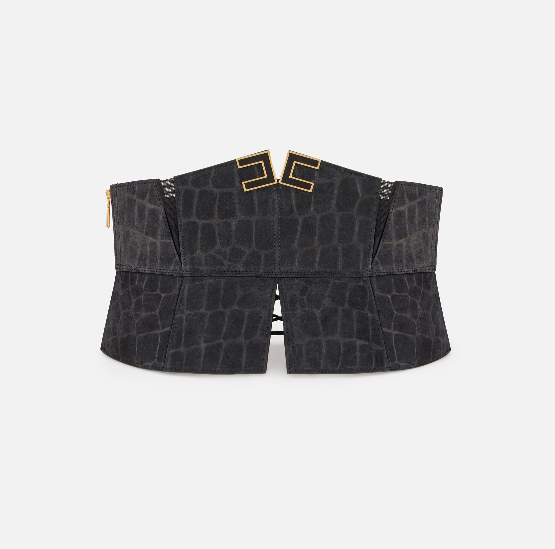 Pasek gorsetowy z nubuku - Elisabetta Franchi