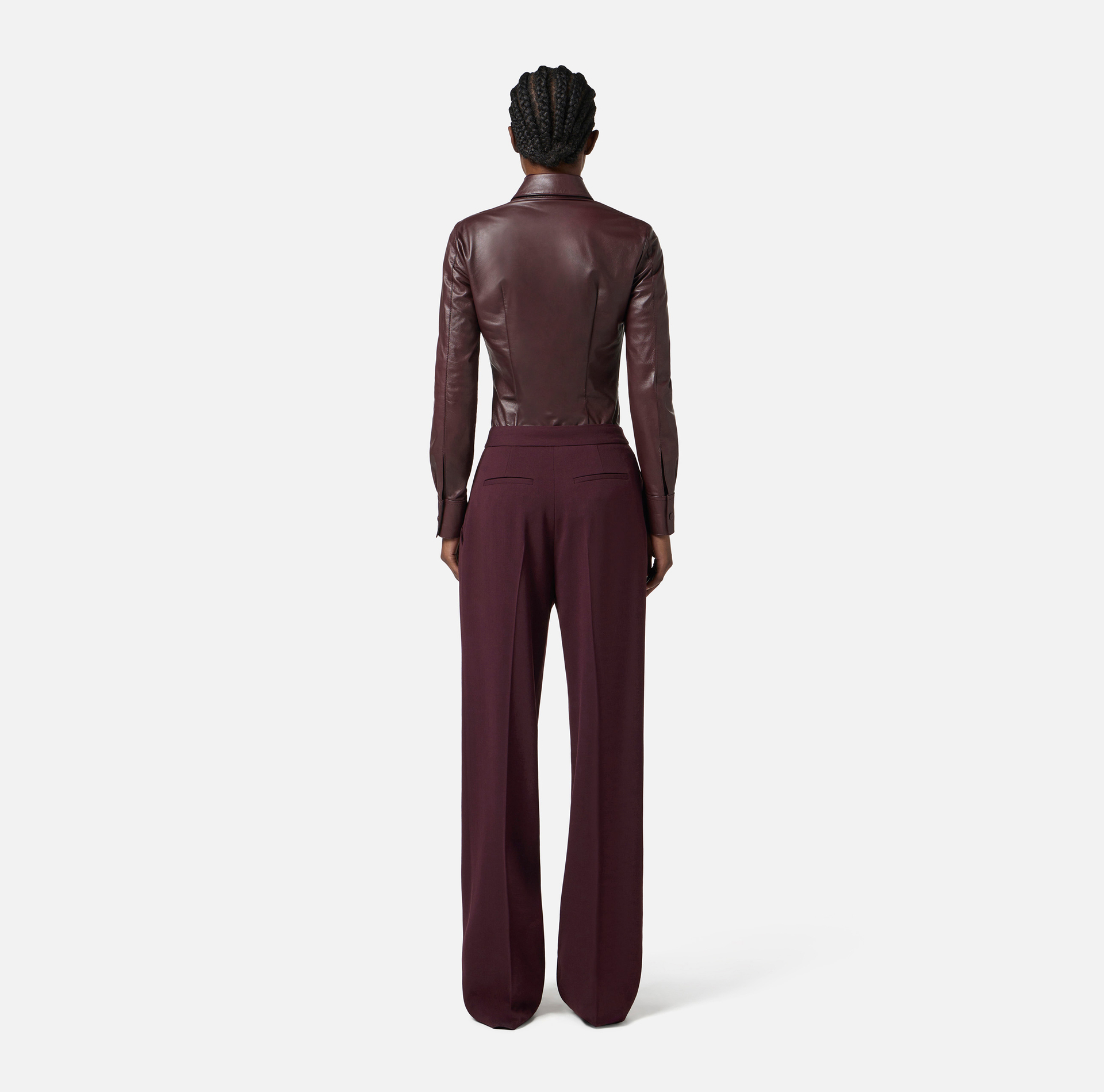 Leather shirt with bow tie - Elisabetta Franchi