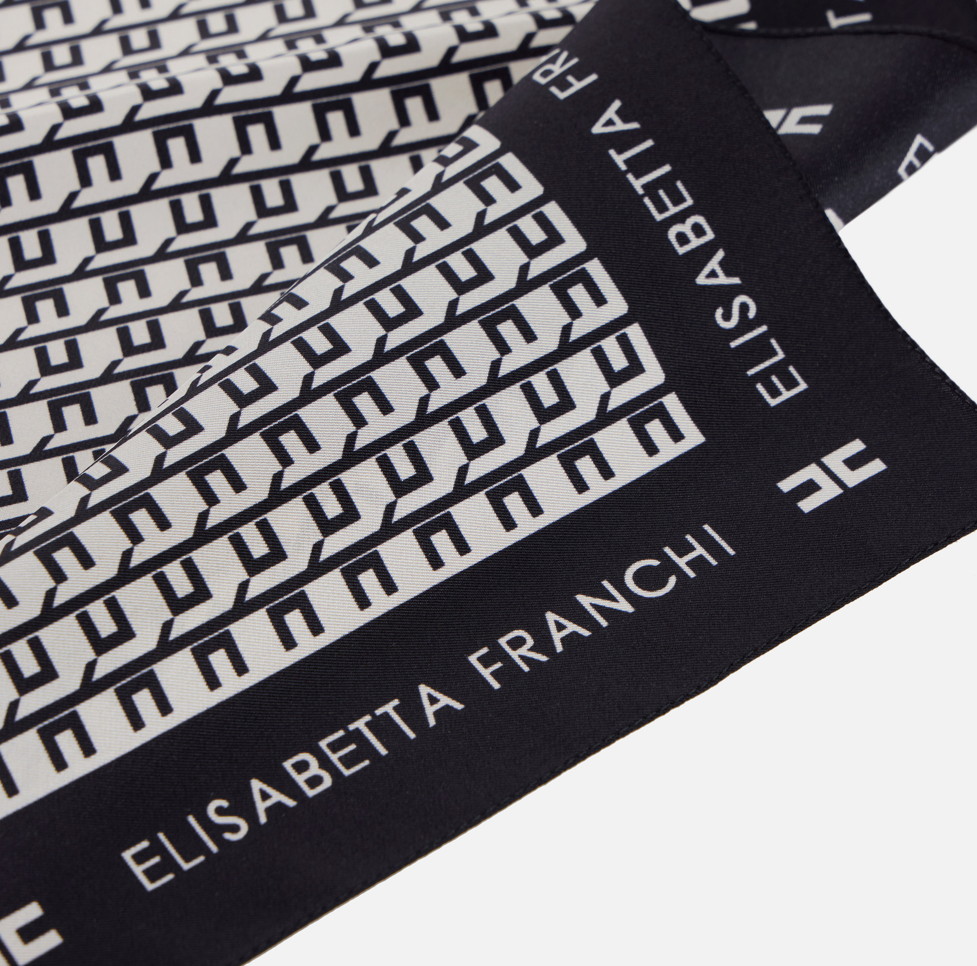 Silk twill foulard scarf with print - Elisabetta Franchi