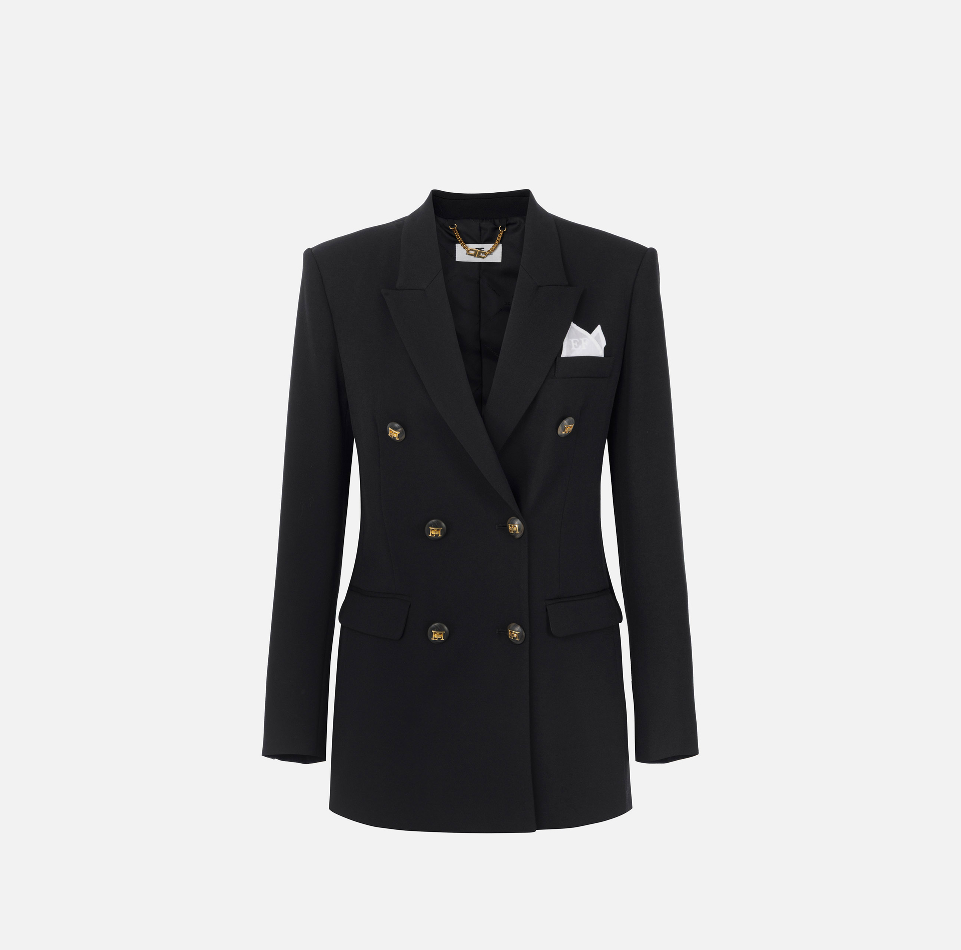 Veste en gabardine de coton avec poche poitrine - Elisabetta Franchi