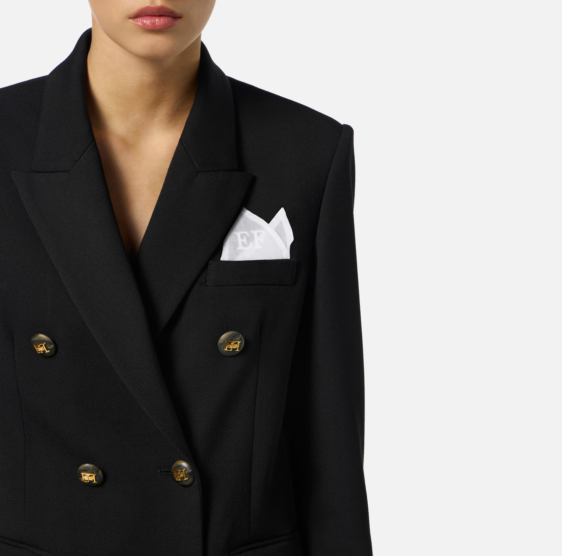Veste en gabardine de coton avec poche poitrine - Elisabetta Franchi