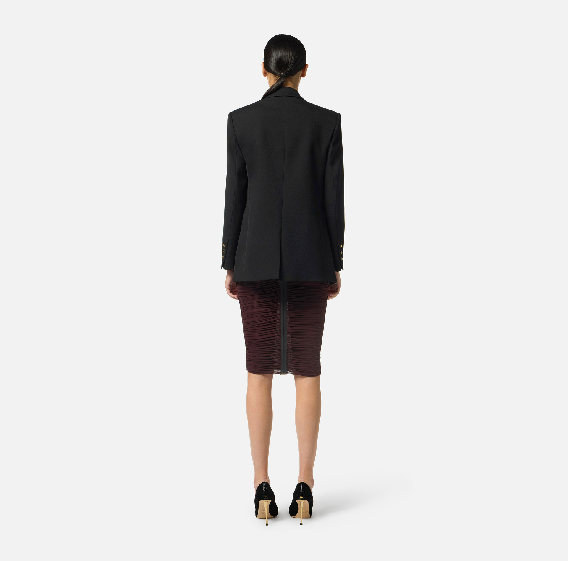 Veste en gabardine de coton avec poche poitrine - Elisabetta Franchi