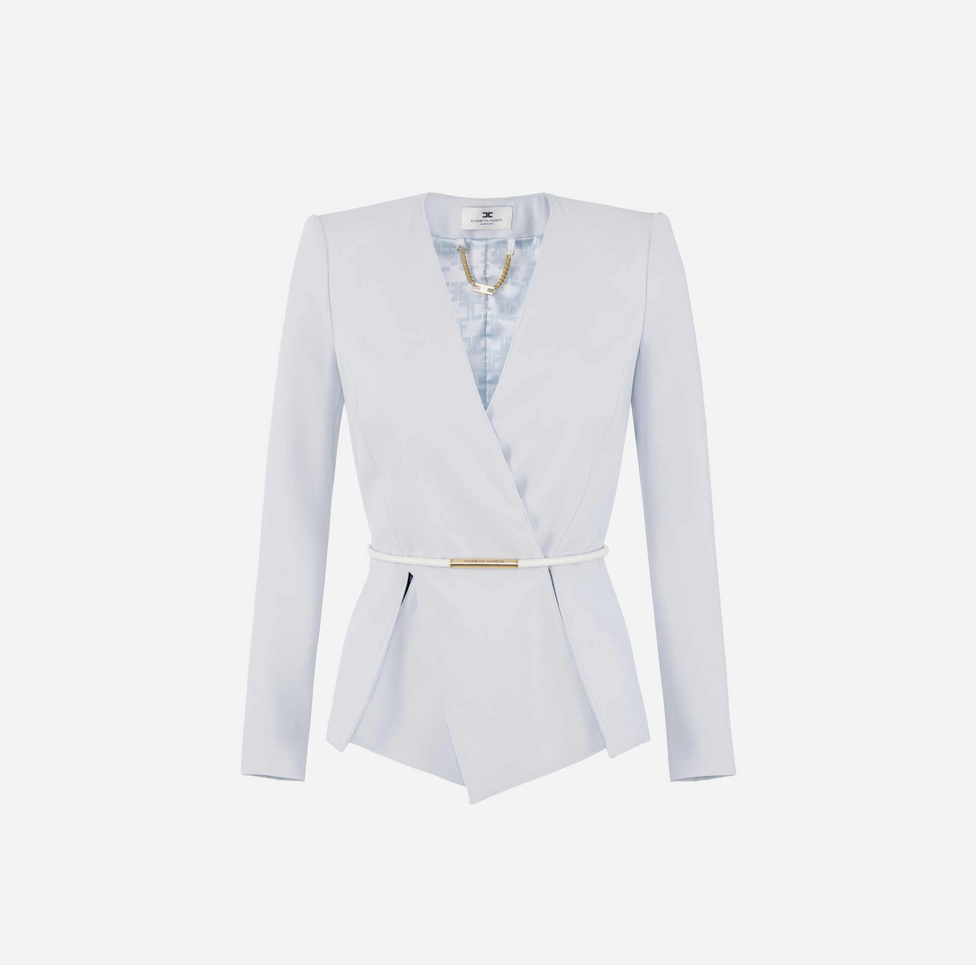 Lightweight crêpe jacket with belt - Elisabetta Franchi