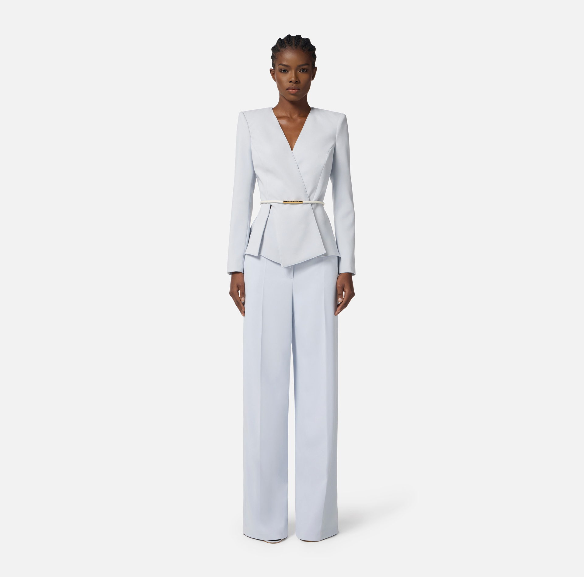 Lightweight crêpe jacket with belt - Elisabetta Franchi