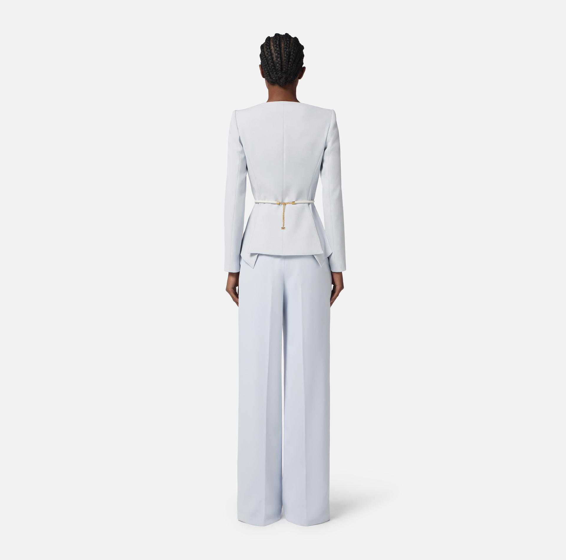 Lightweight crêpe jacket with belt - Elisabetta Franchi