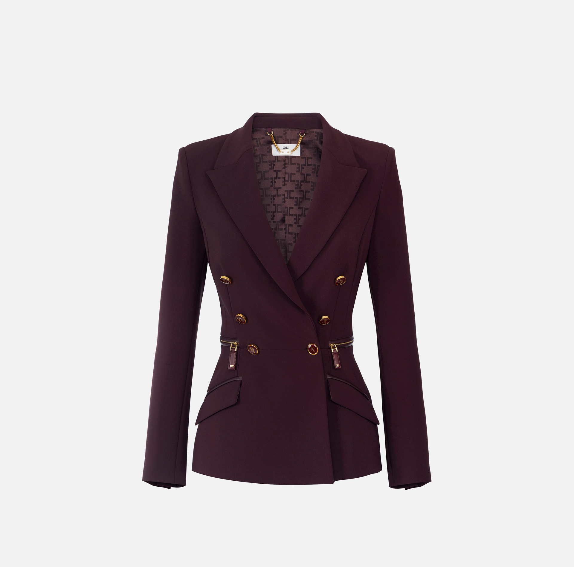 Veste en crêpe léger avec détails zip - Elisabetta Franchi