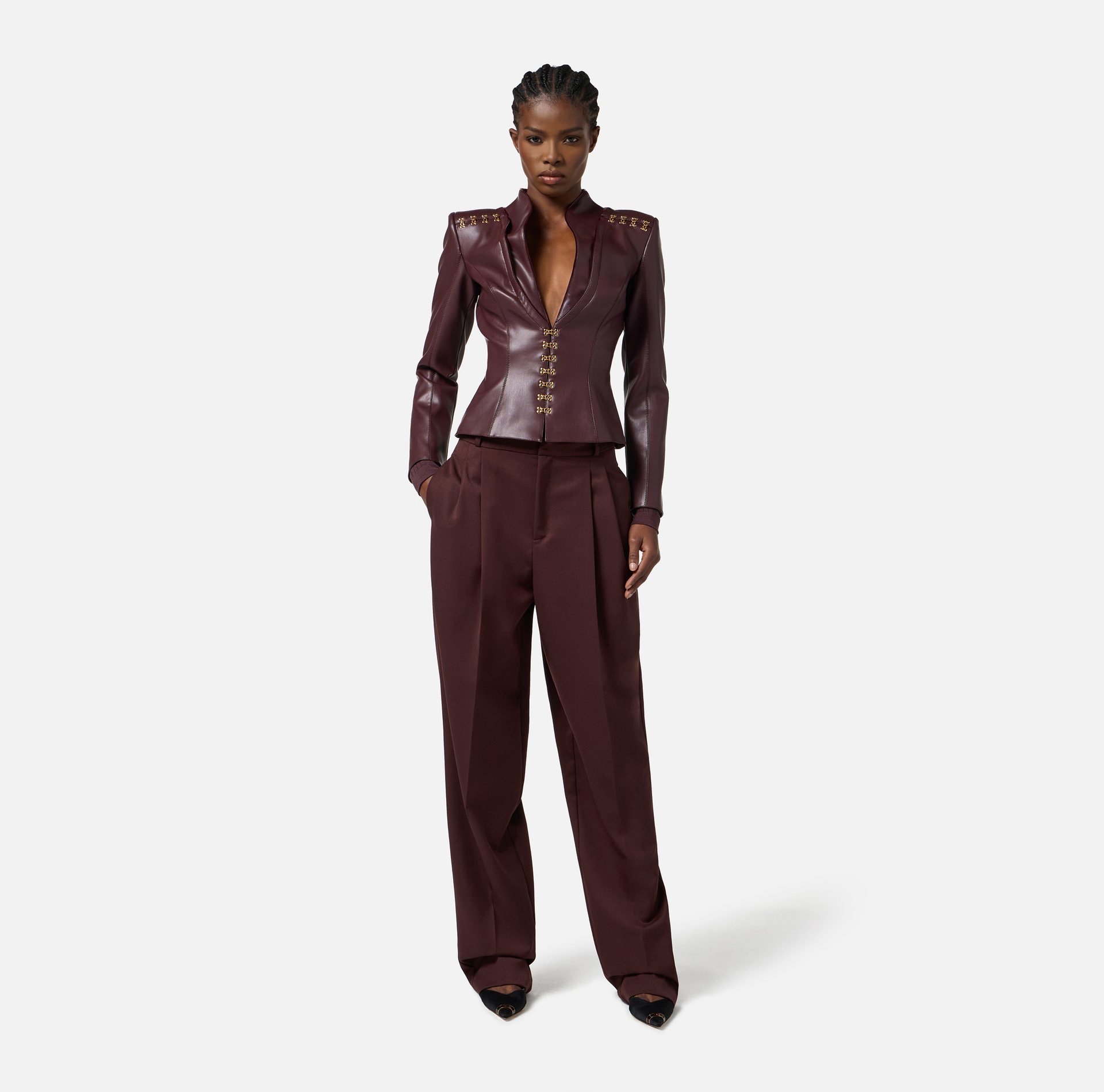 Jacket with jewel clasps - Elisabetta Franchi
