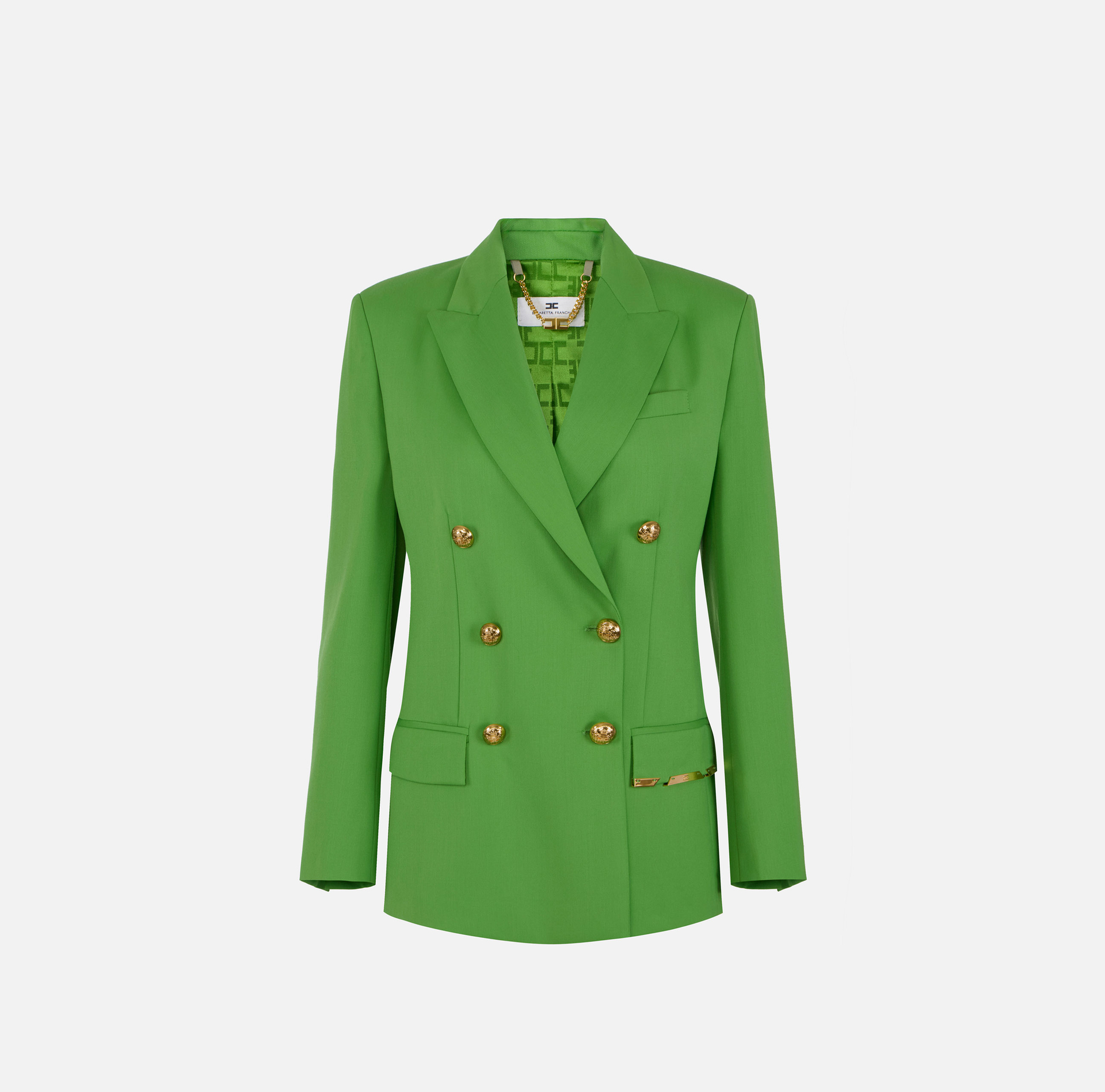 Cool wool jacket with jewel plaque - Elisabetta Franchi