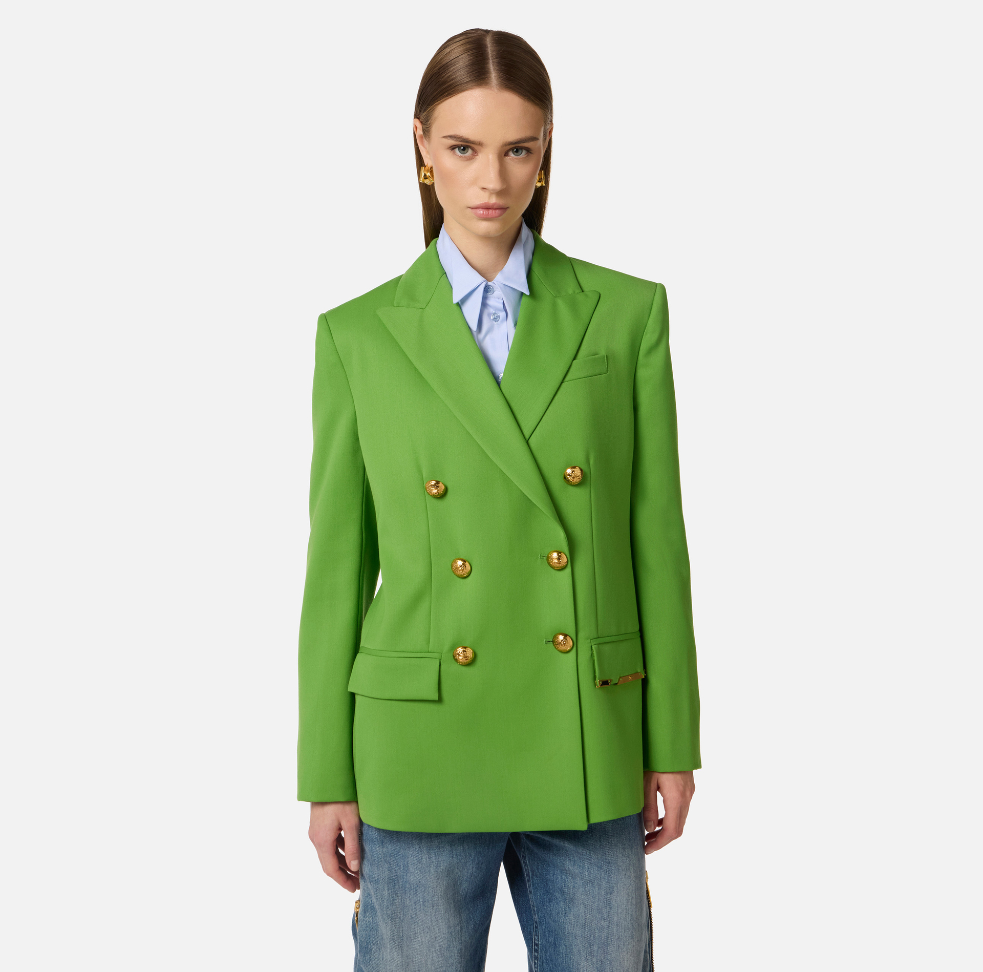 Cool wool jacket with jewel plaque - Elisabetta Franchi