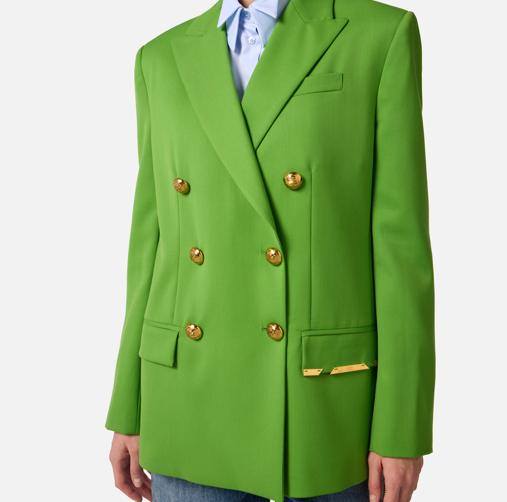 Cool wool jacket with jewel plaque - Elisabetta Franchi