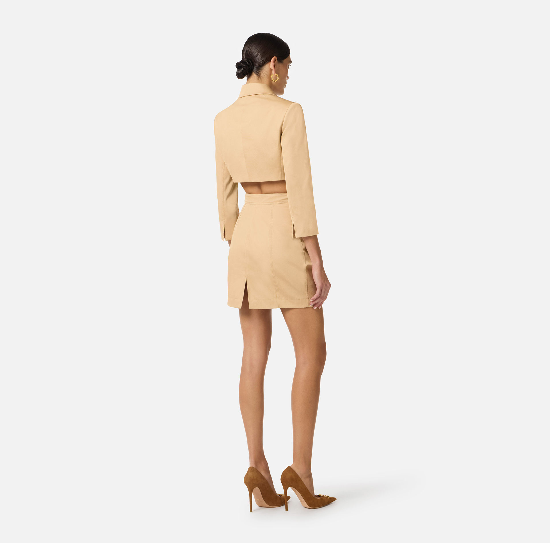 Cotton gabardine jacket with cargo pockets - Elisabetta Franchi