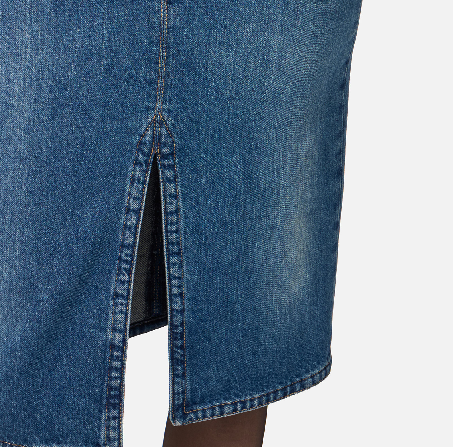 Falda de denim y neopreno - Elisabetta Franchi